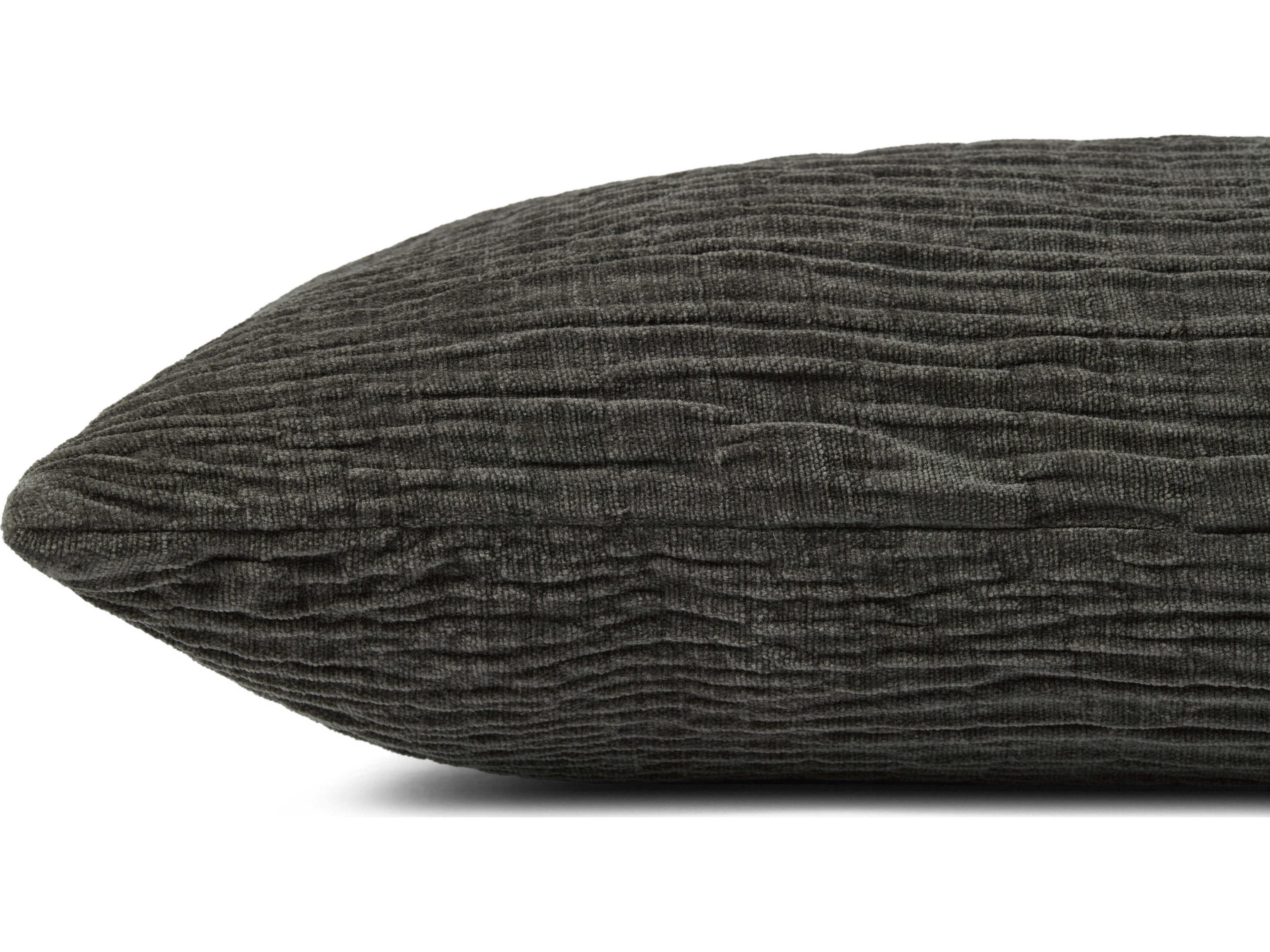 Loloi Rugs Charcoal 13" x 21" Pillow Cover