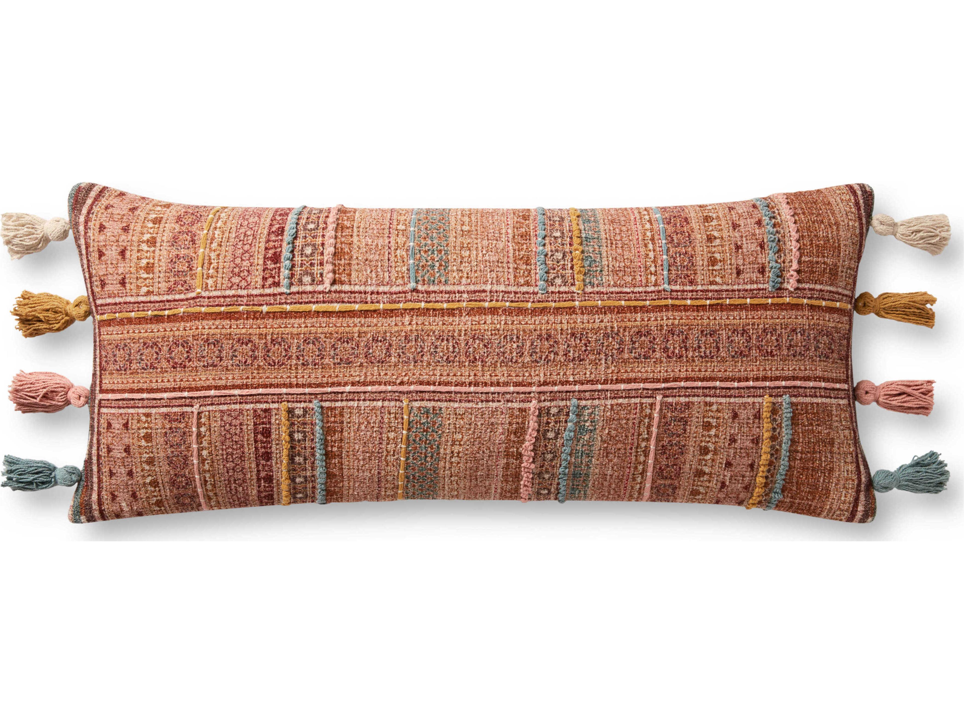 Brick / Multi 13" x 35" Pillow