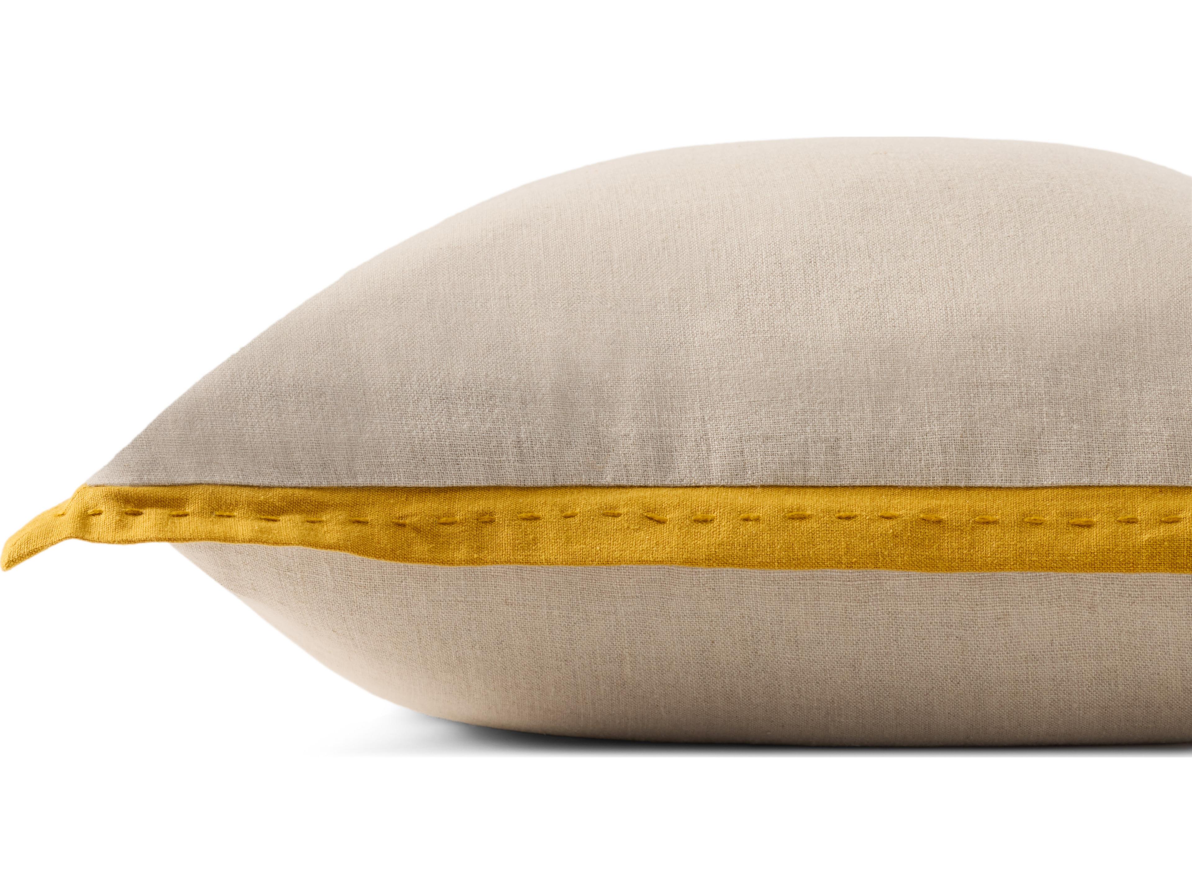 Loloi Rugs Natural Mustard Pillow