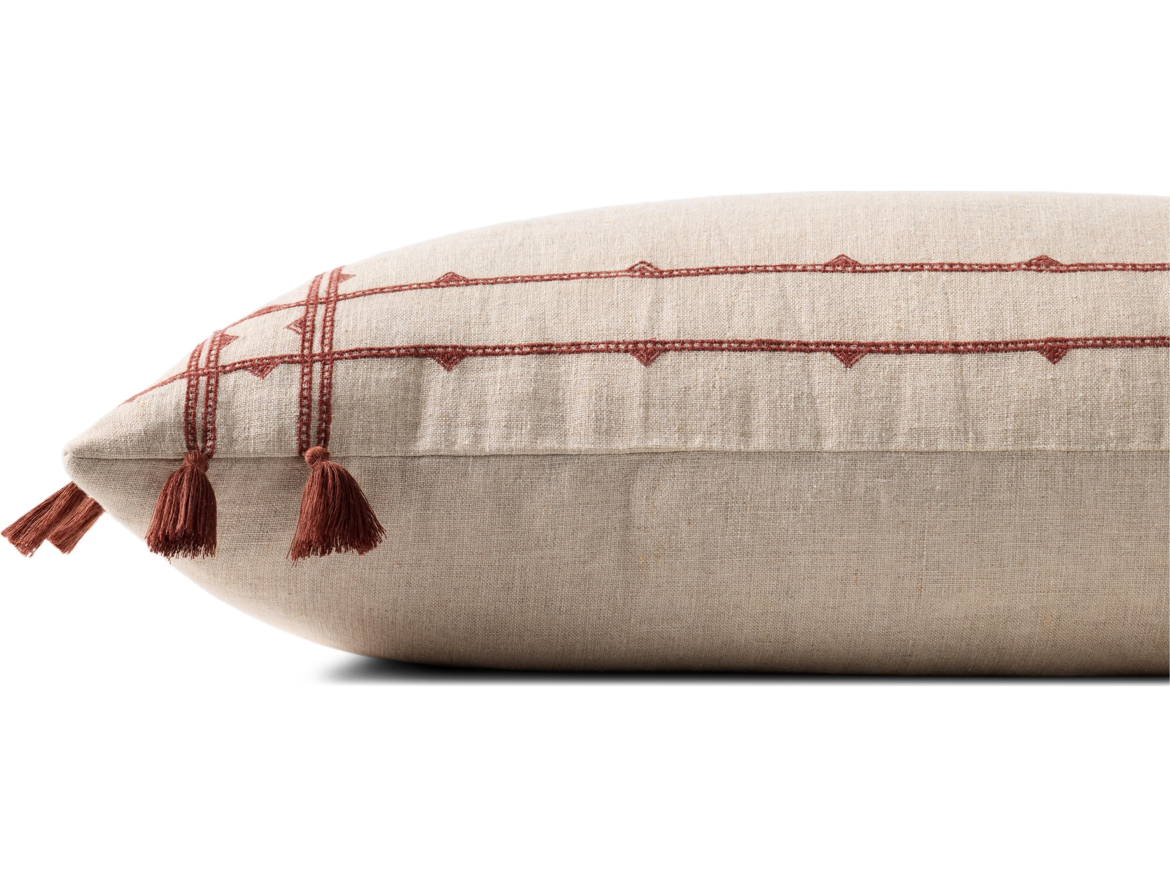 Loloi Rugs Natural Rust Pillow