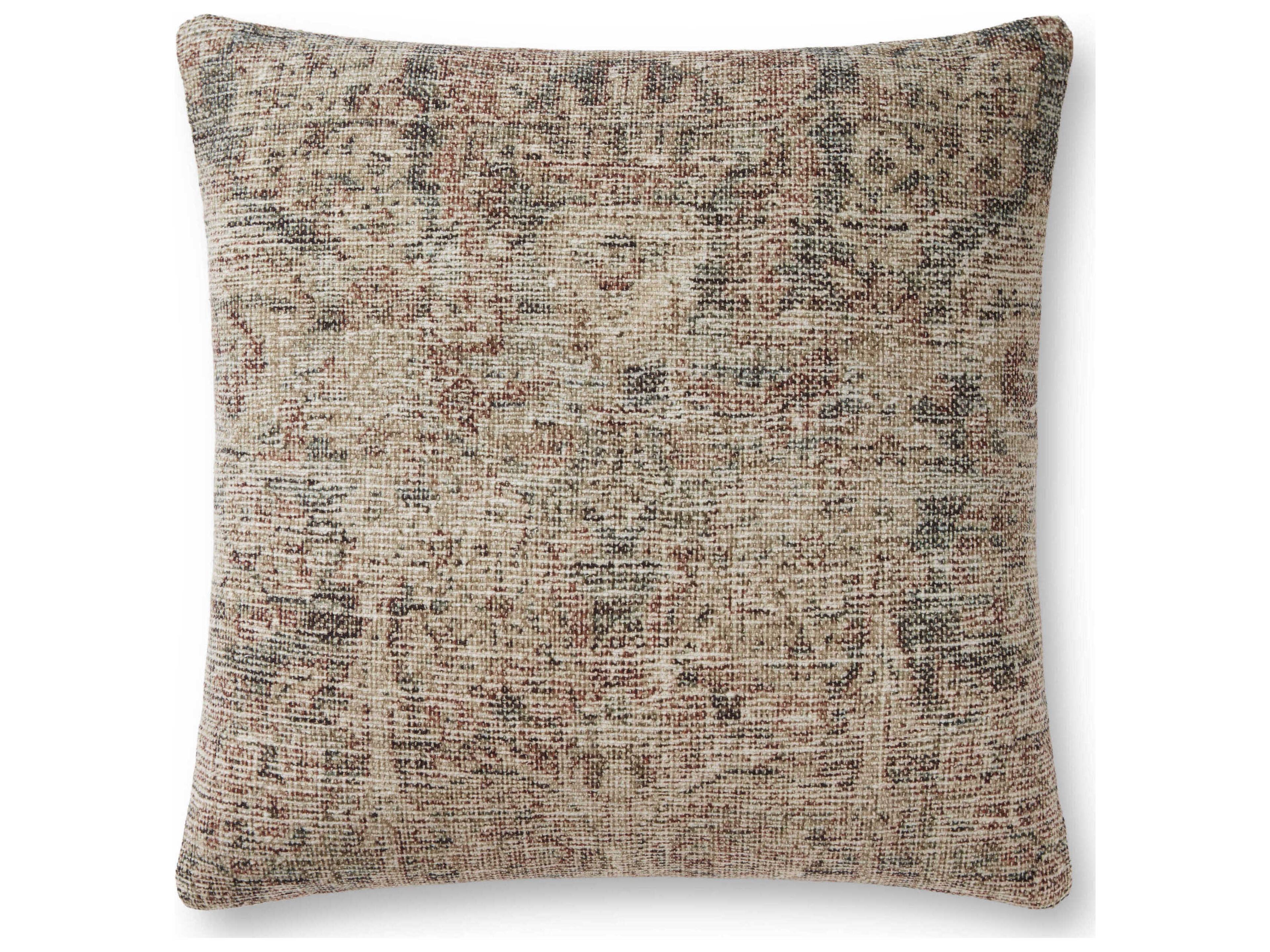 Beige / Multi 18" x 18" Pillow