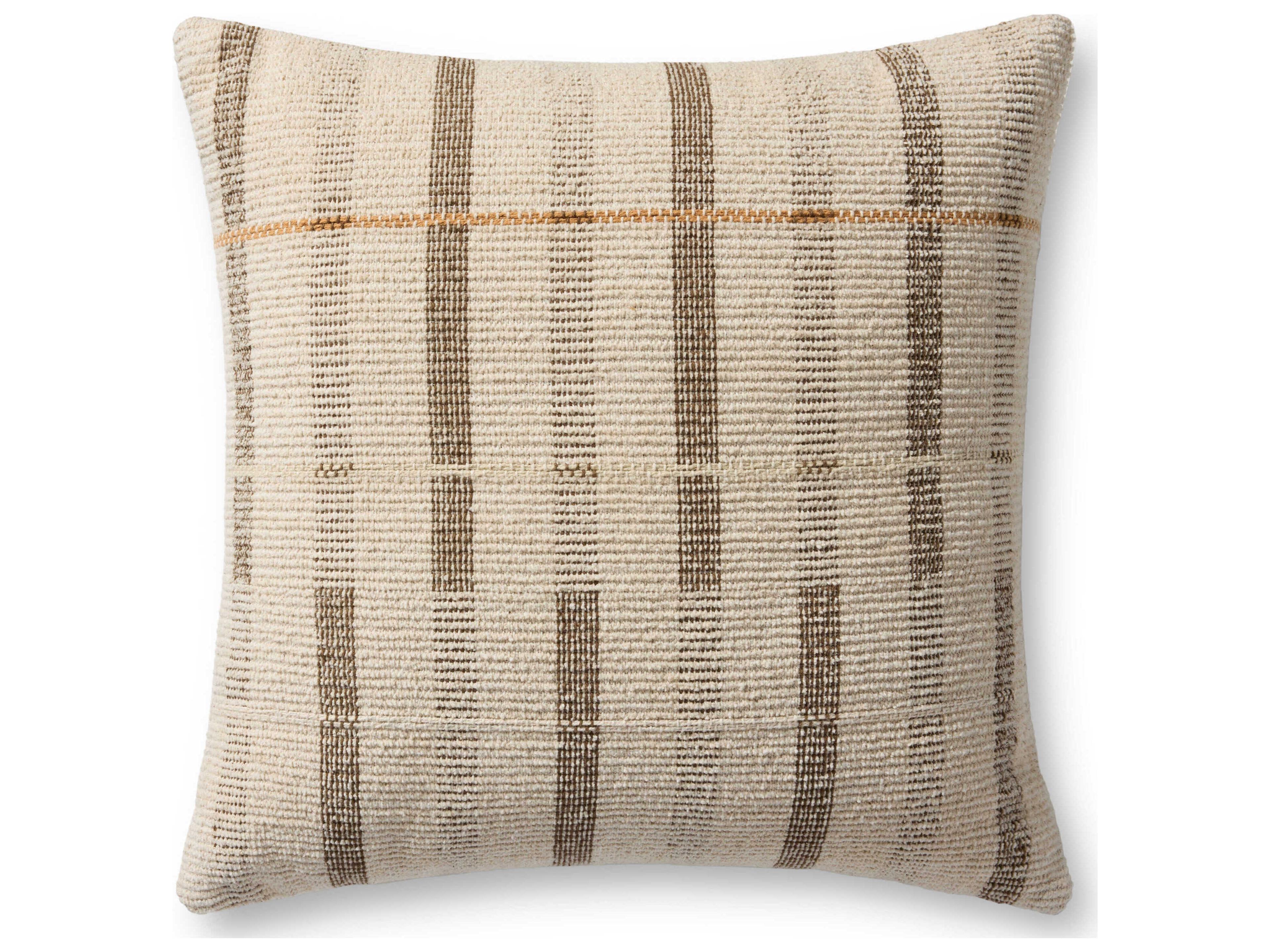 Ivory Brown 20" x 20" Pillow