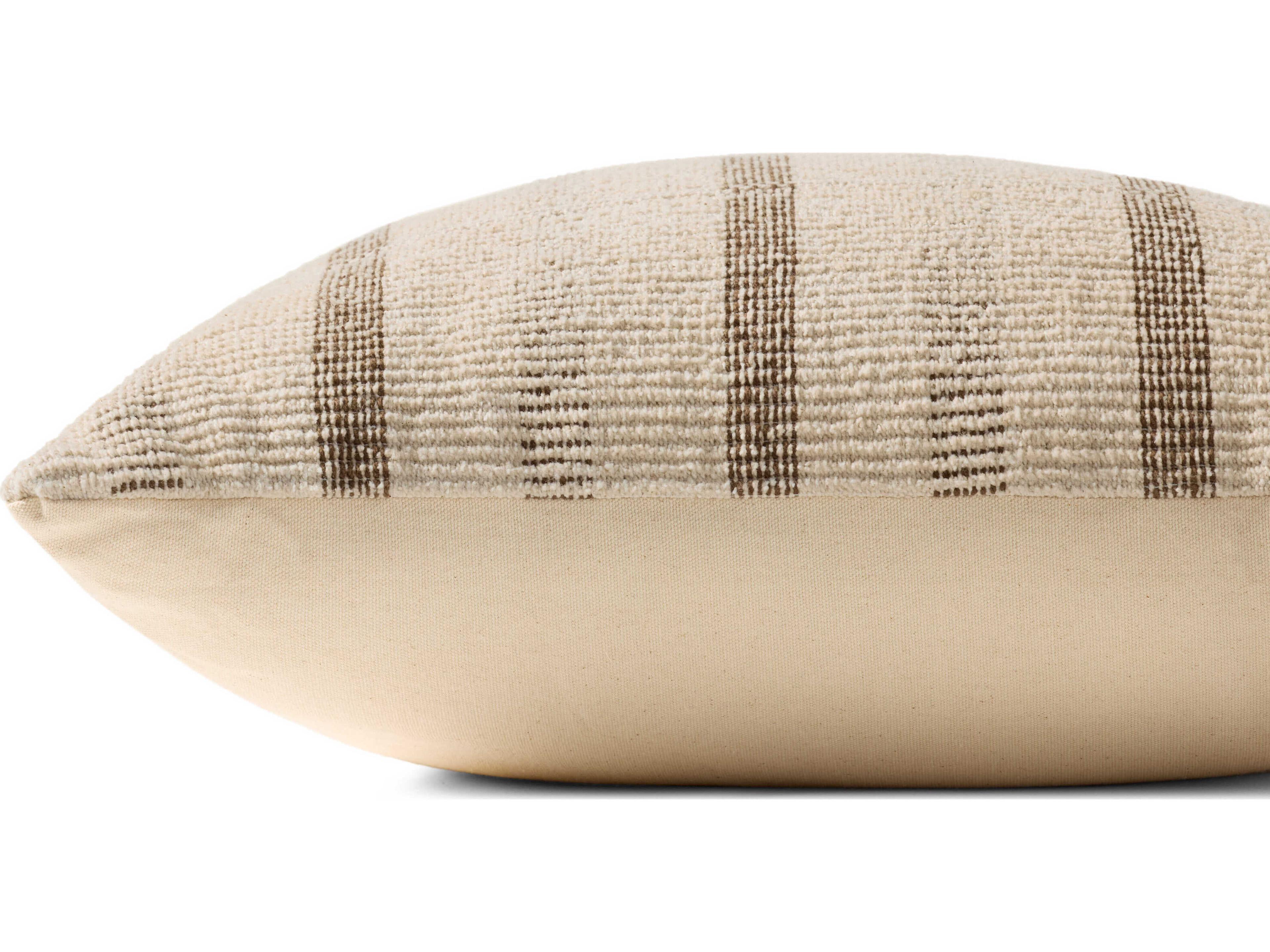 Loloi Rugs Ivory Brown 20" x 20" Pillow