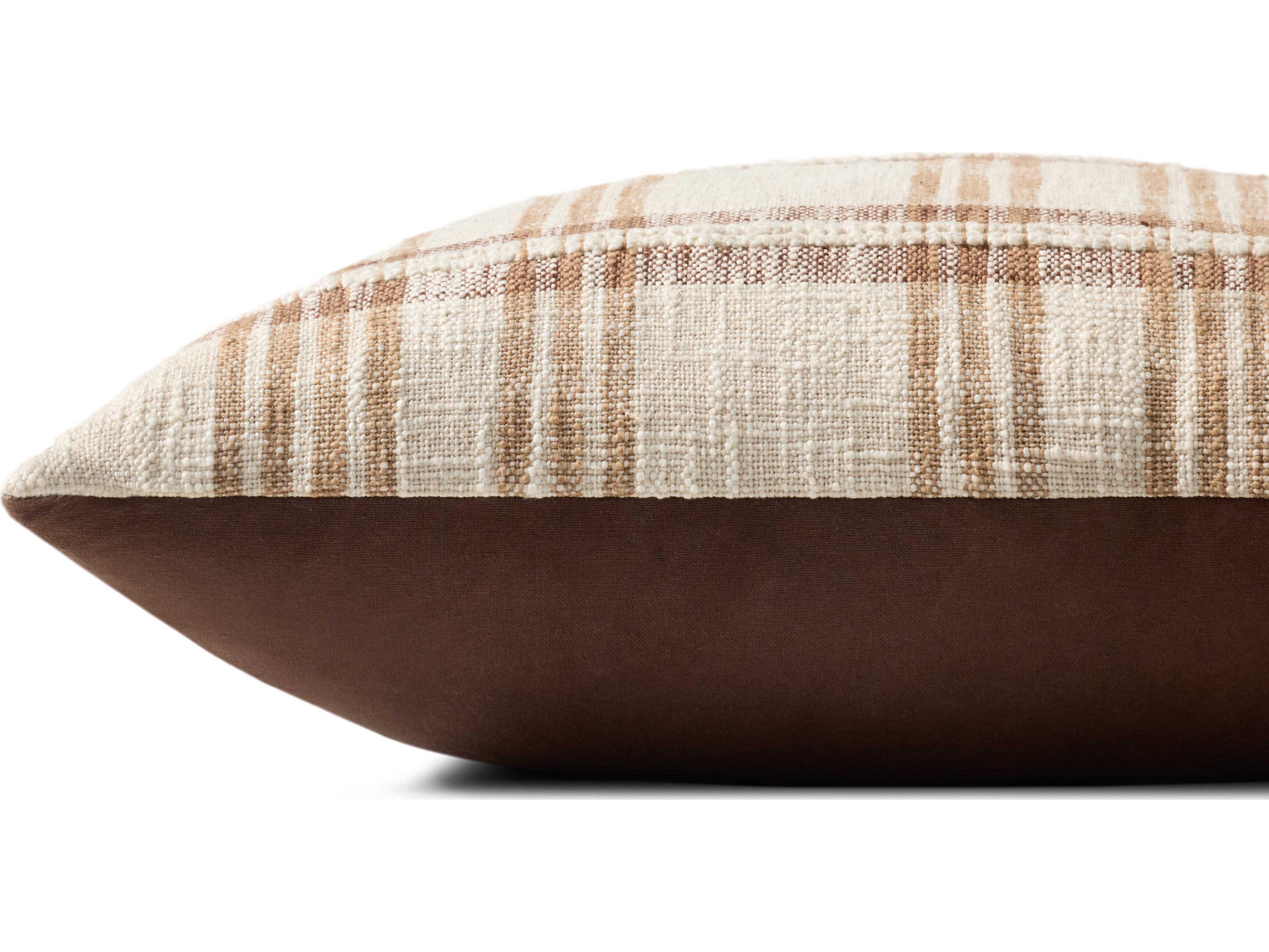 Loloi Rugs Tan Multicolored 22" x 22" Pillow