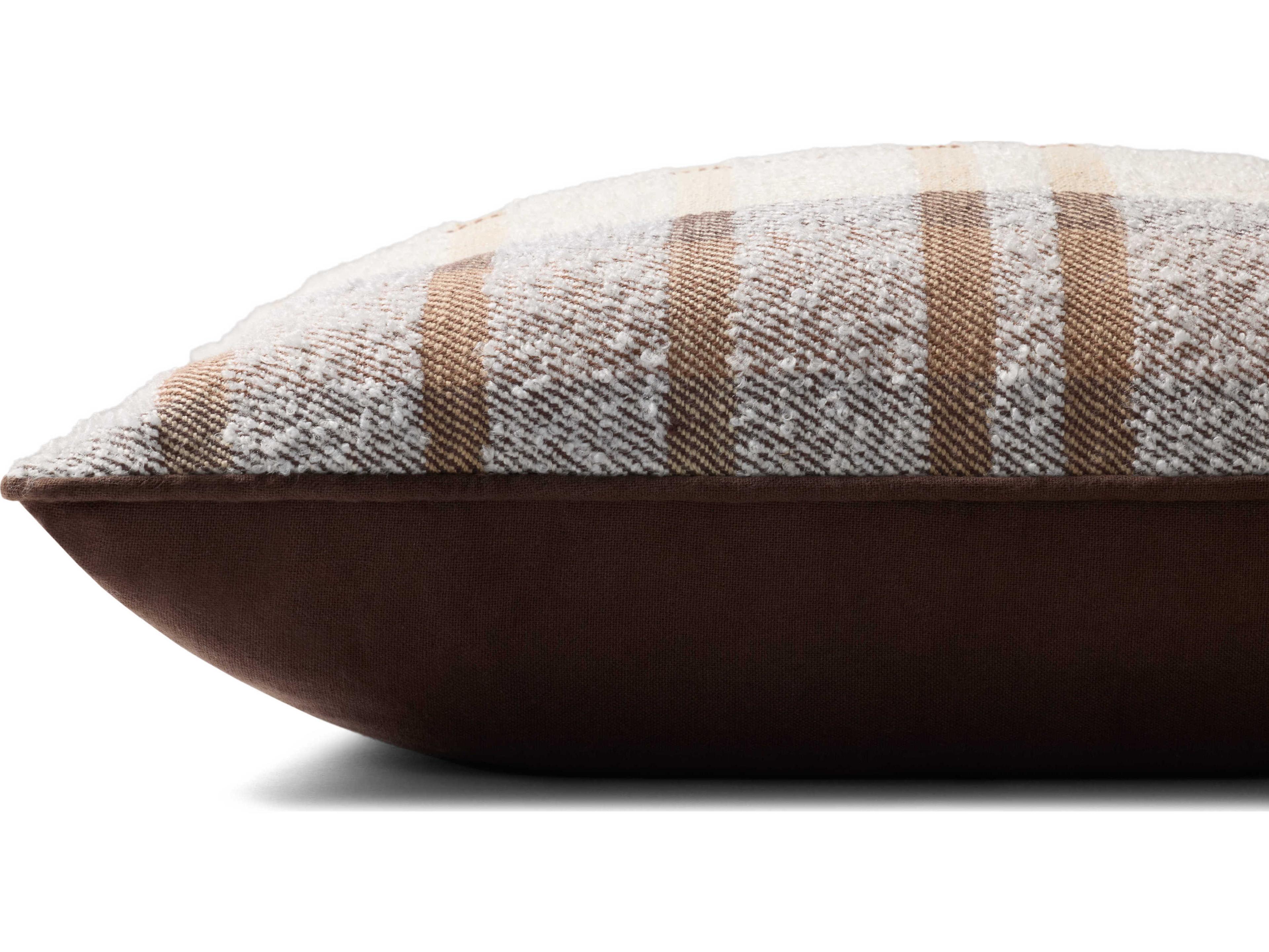 Loloi Rugs Brown Multicolored 20" x 20" Pillow