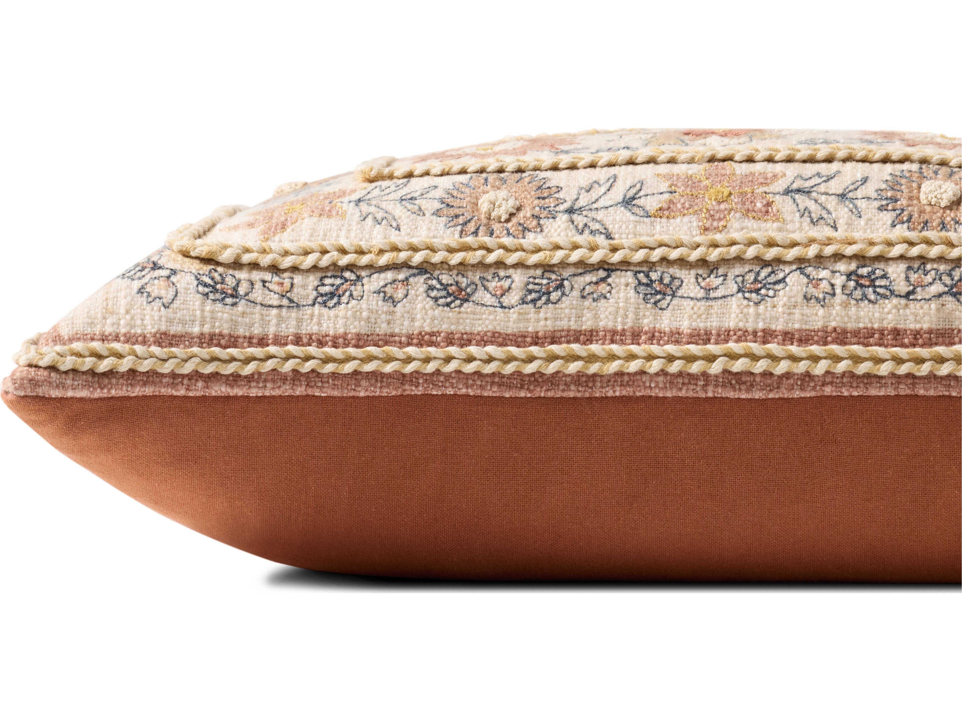 Loloi Rugs Red Multicolored 21" x 13" Pillow