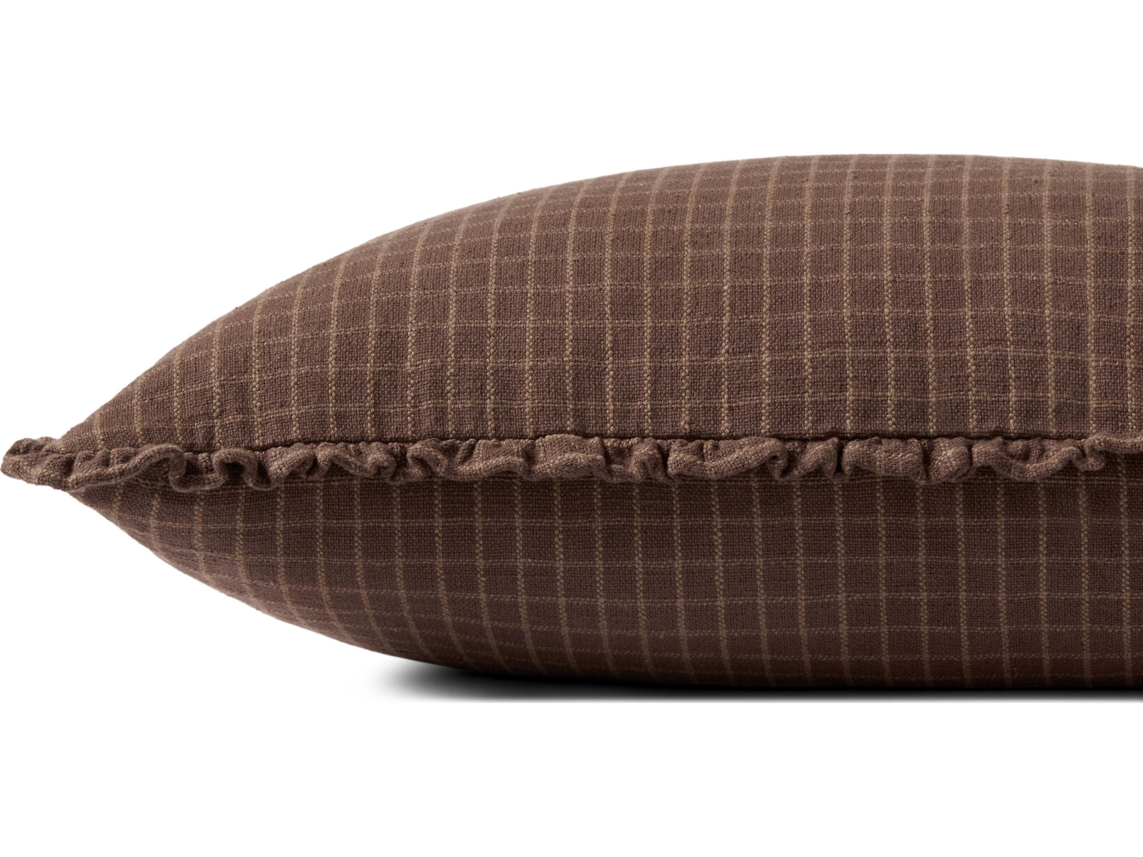 Loloi Rugs Chris Loves Julia Dinah Chocolate Latte Pillow