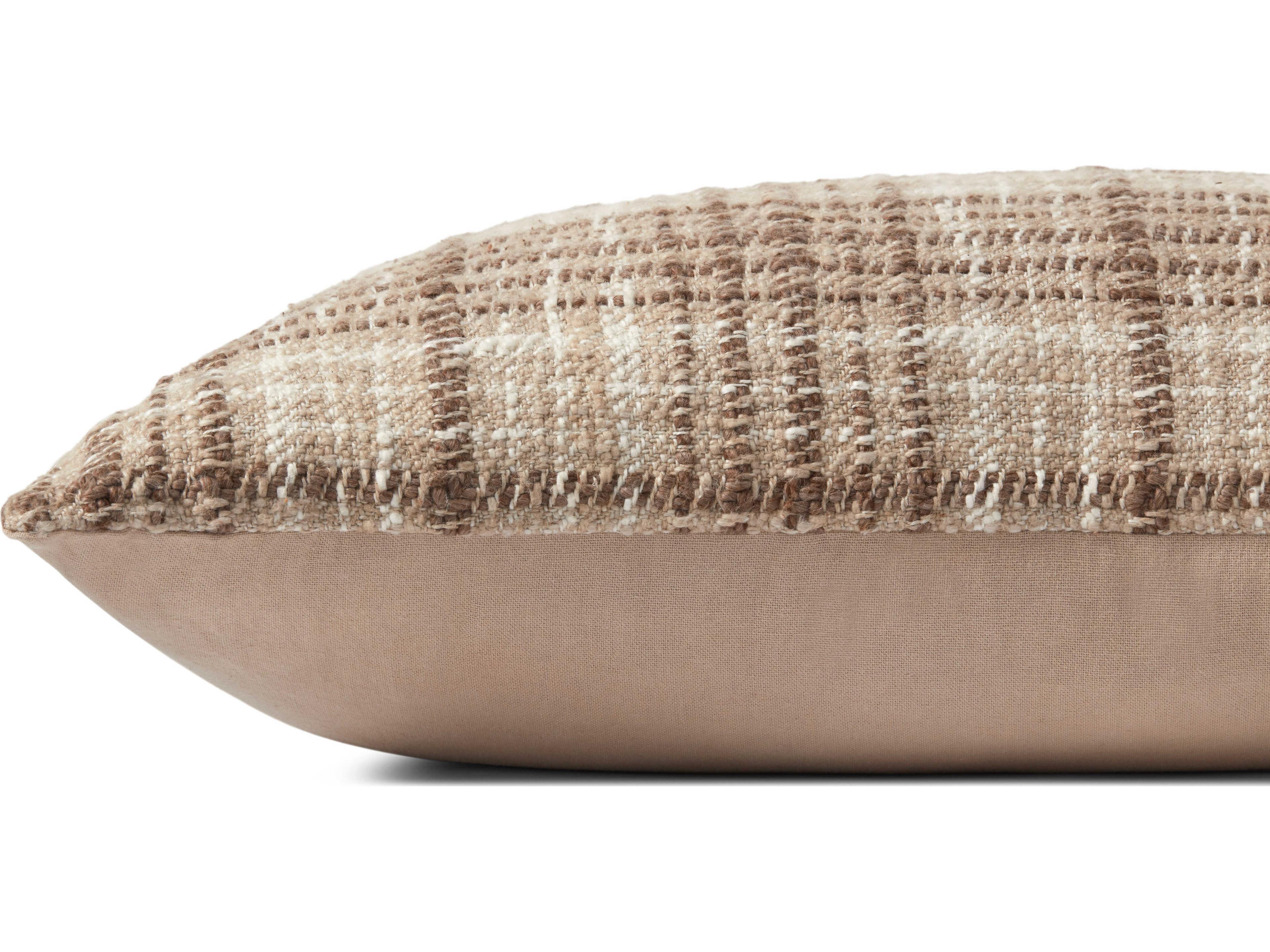 Loloi Rugs Chris Loves Julia Beau Brown Ivory Pillow