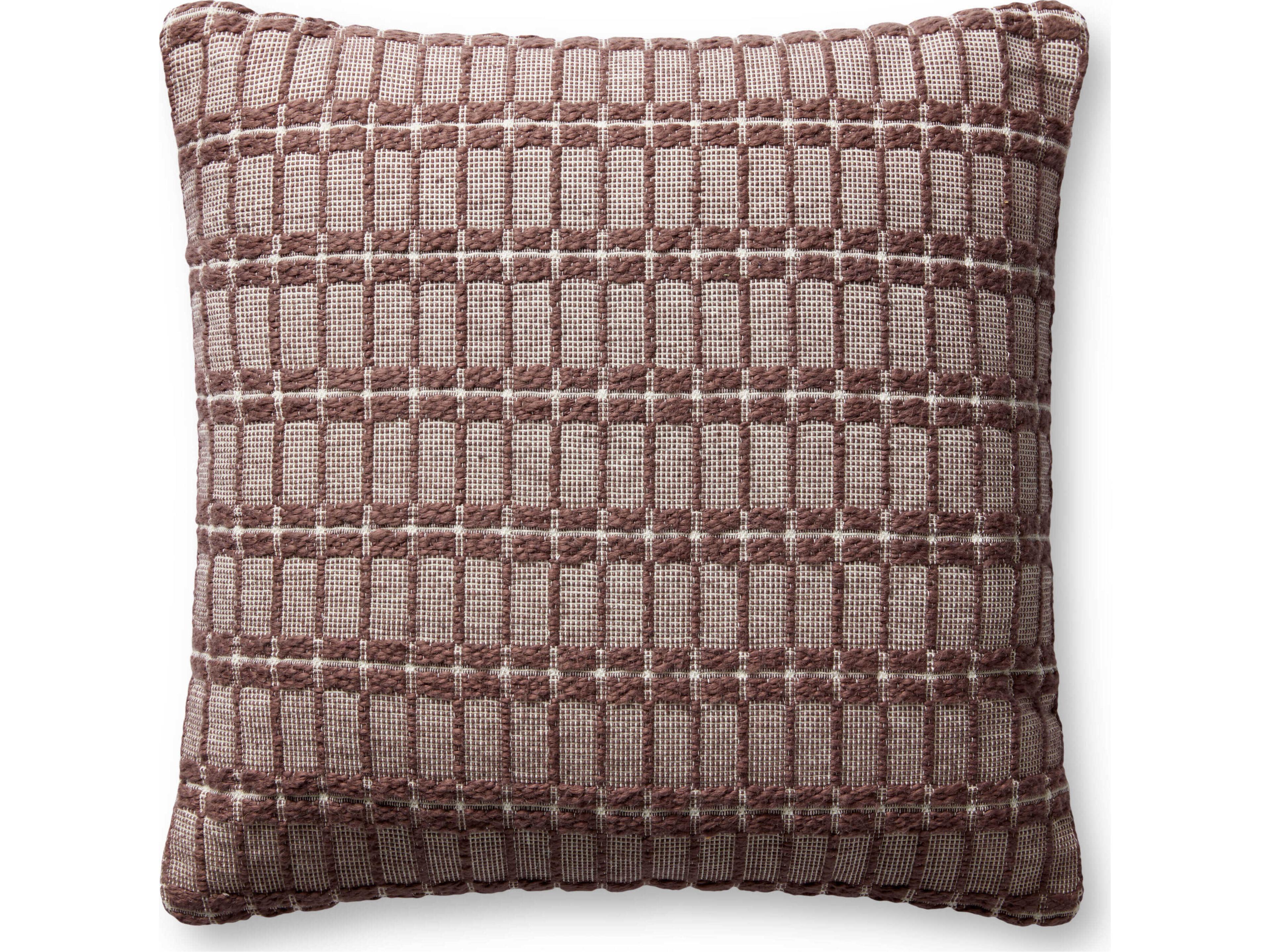 Chris Loves Julia Poe Burgundy Pillow