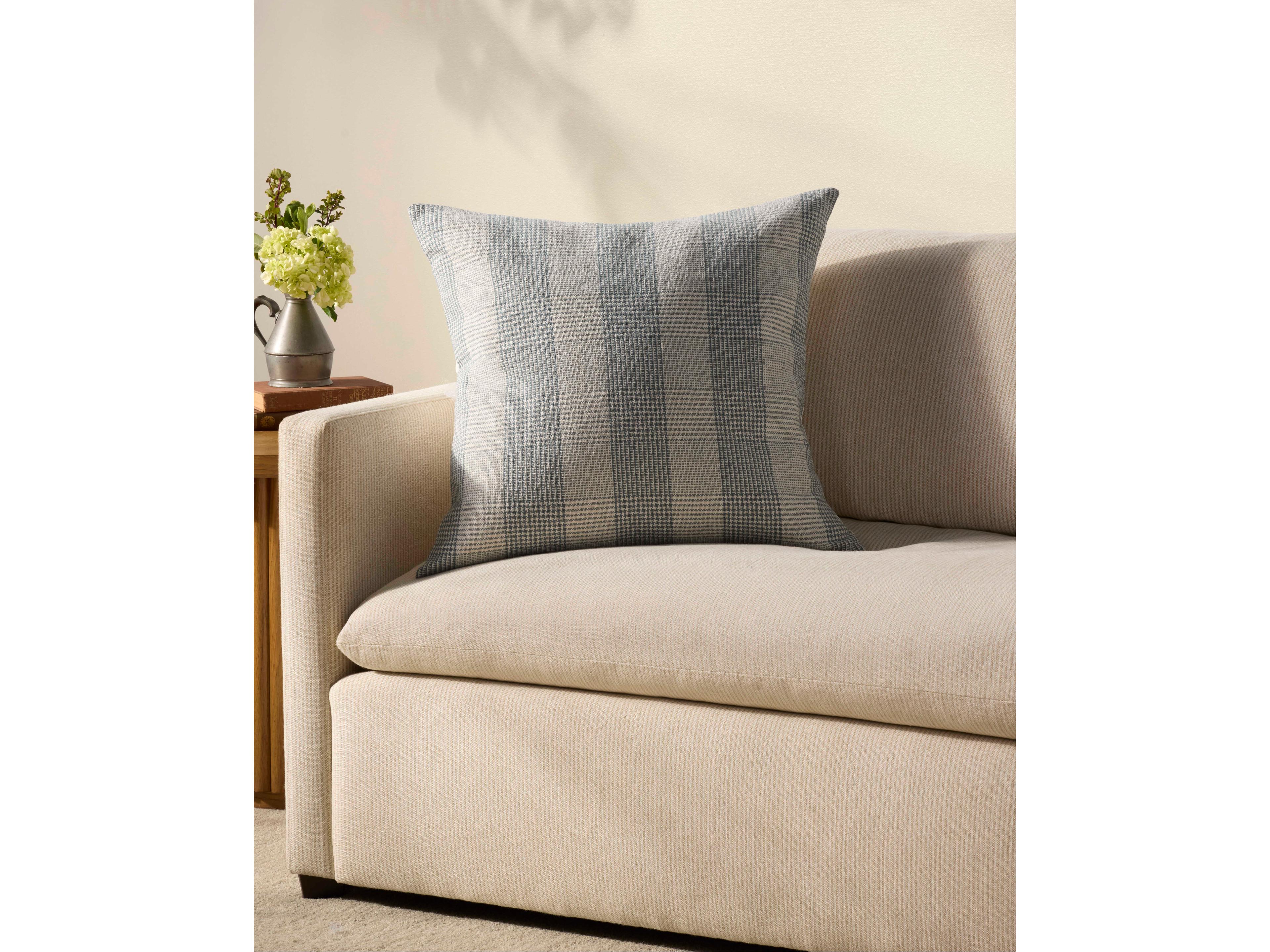 Loloi Rugs Chris Loves Julia Auggie Blue White Pillow