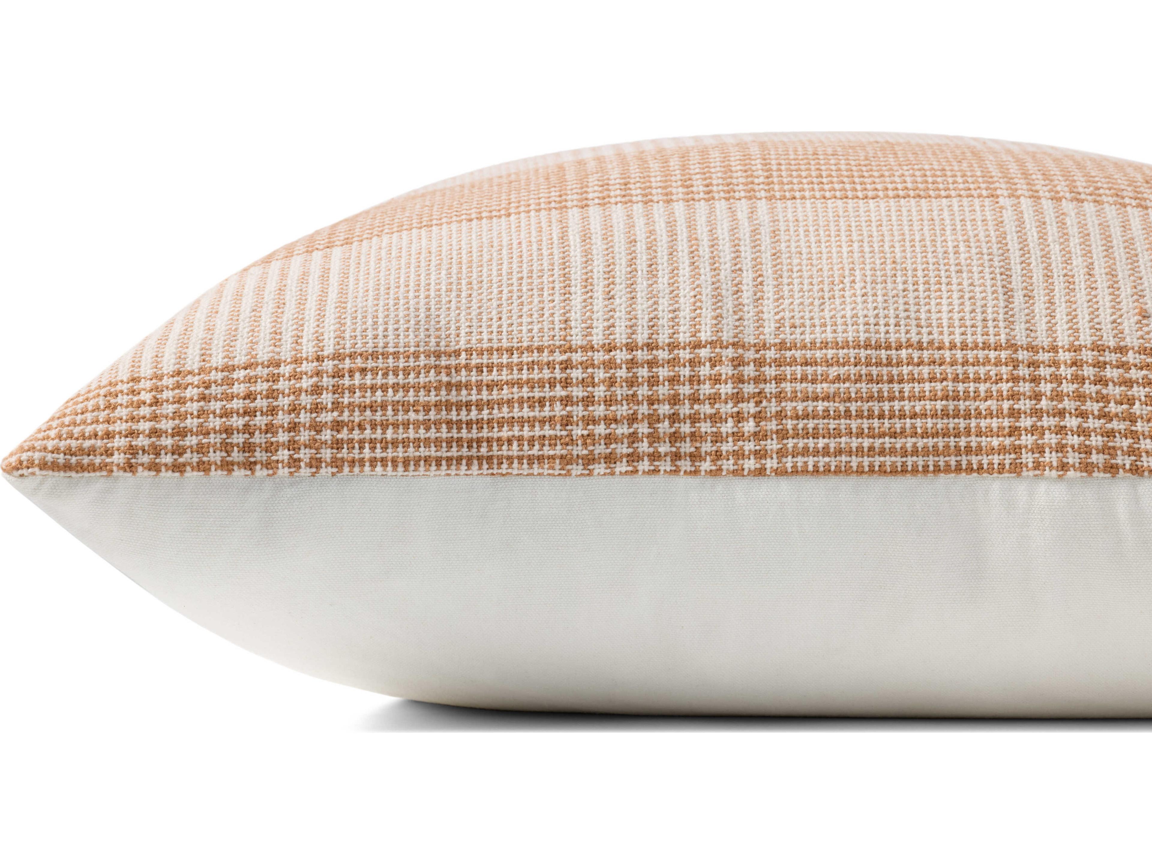 Loloi Rugs Chris Loves Julia Auggie Orange White Pillow