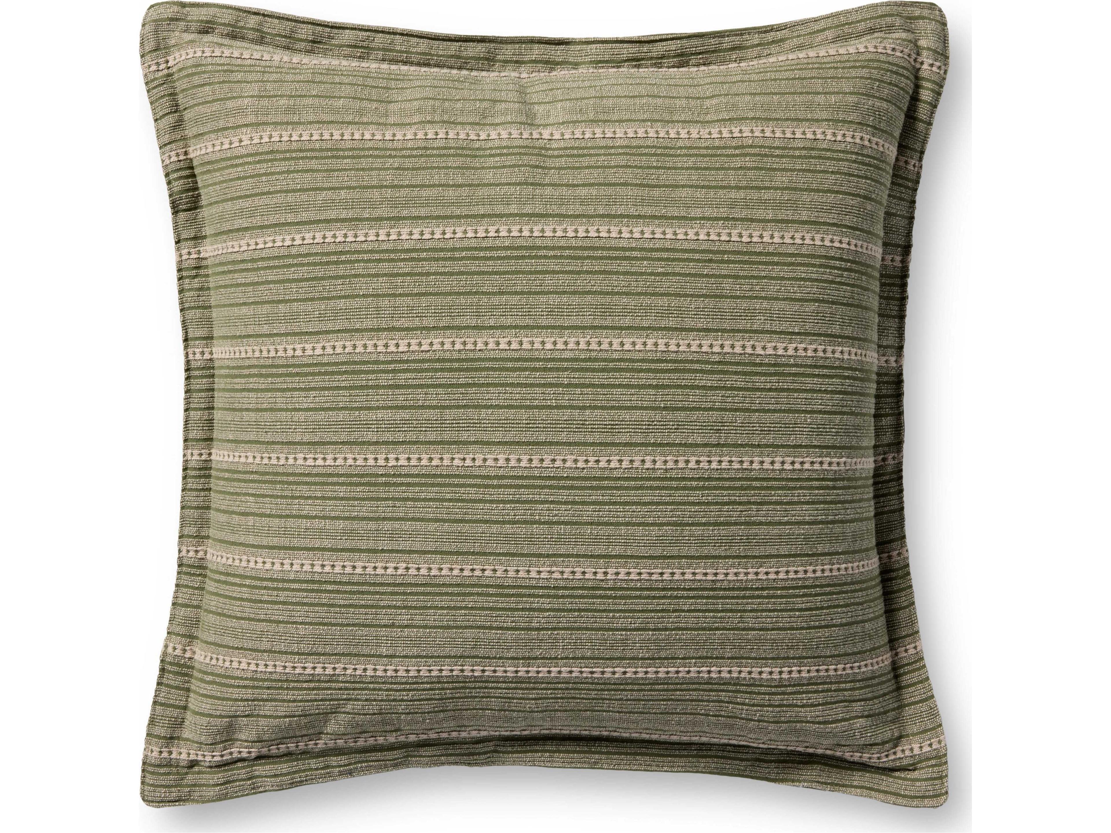 Chris Loves Julia Howie Green Natural Pillow