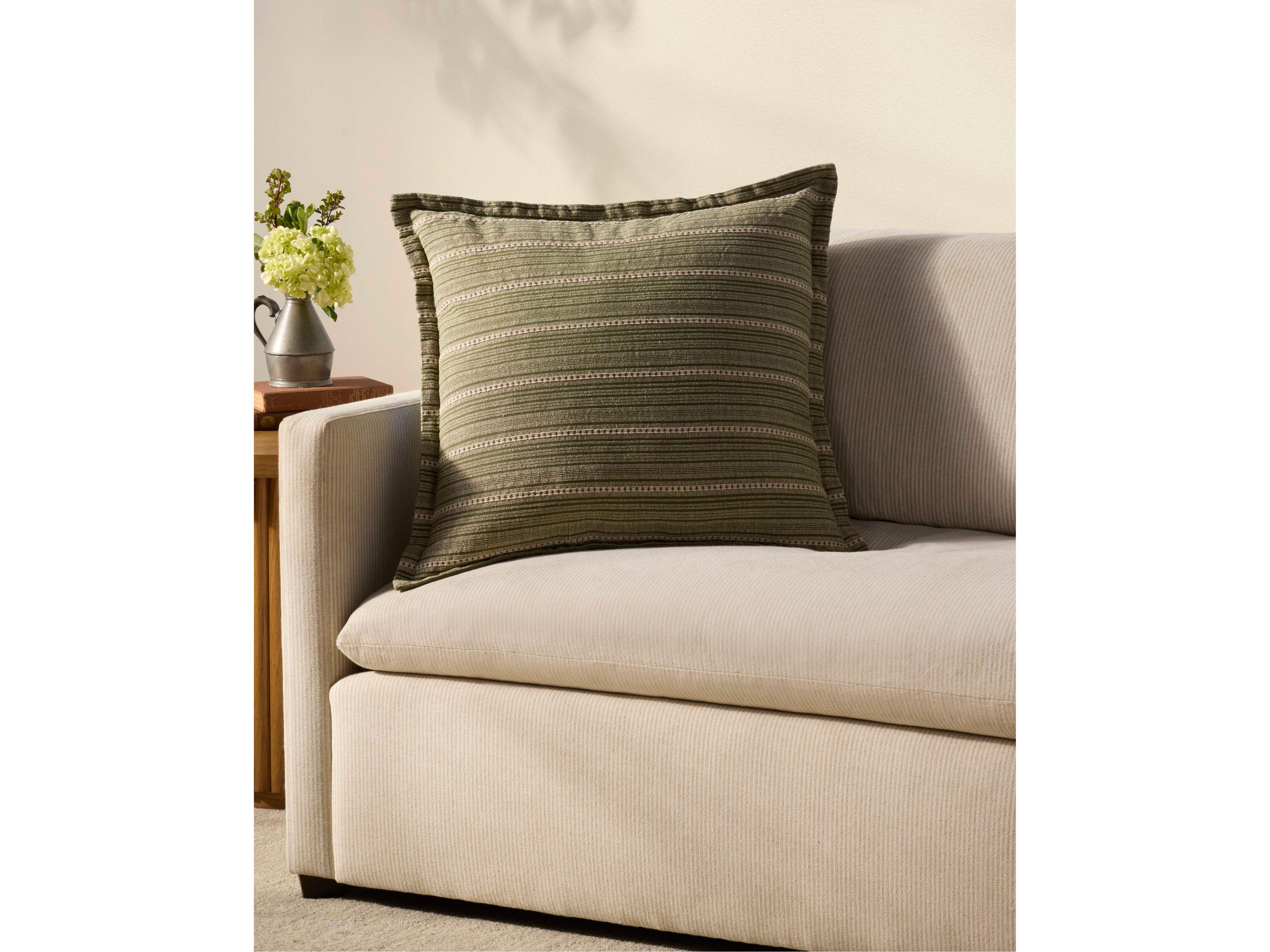 Loloi Rugs Chris Loves Julia Howie Green Natural Pillow