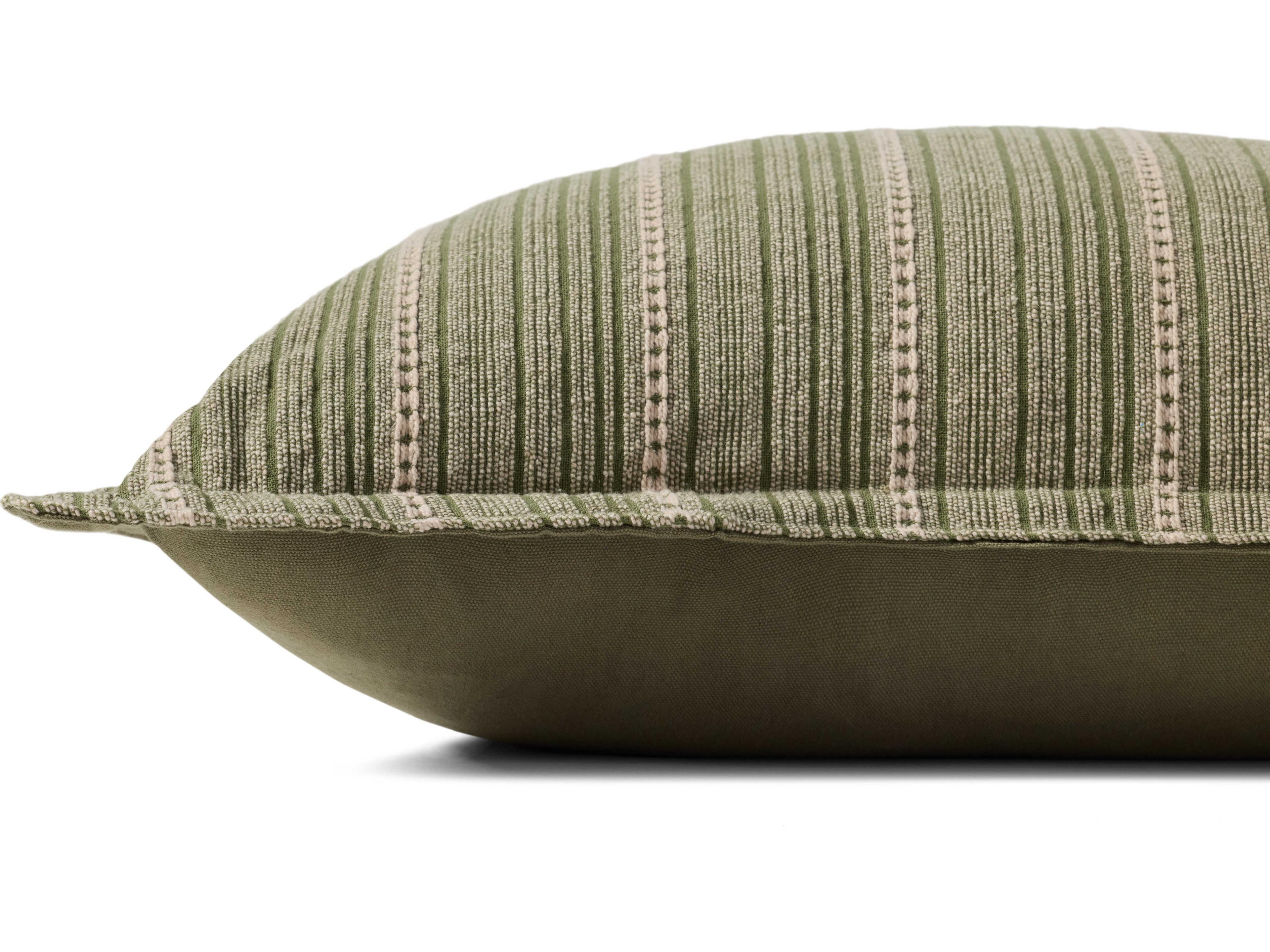 Loloi Rugs Chris Loves Julia Howie Green Natural Pillow