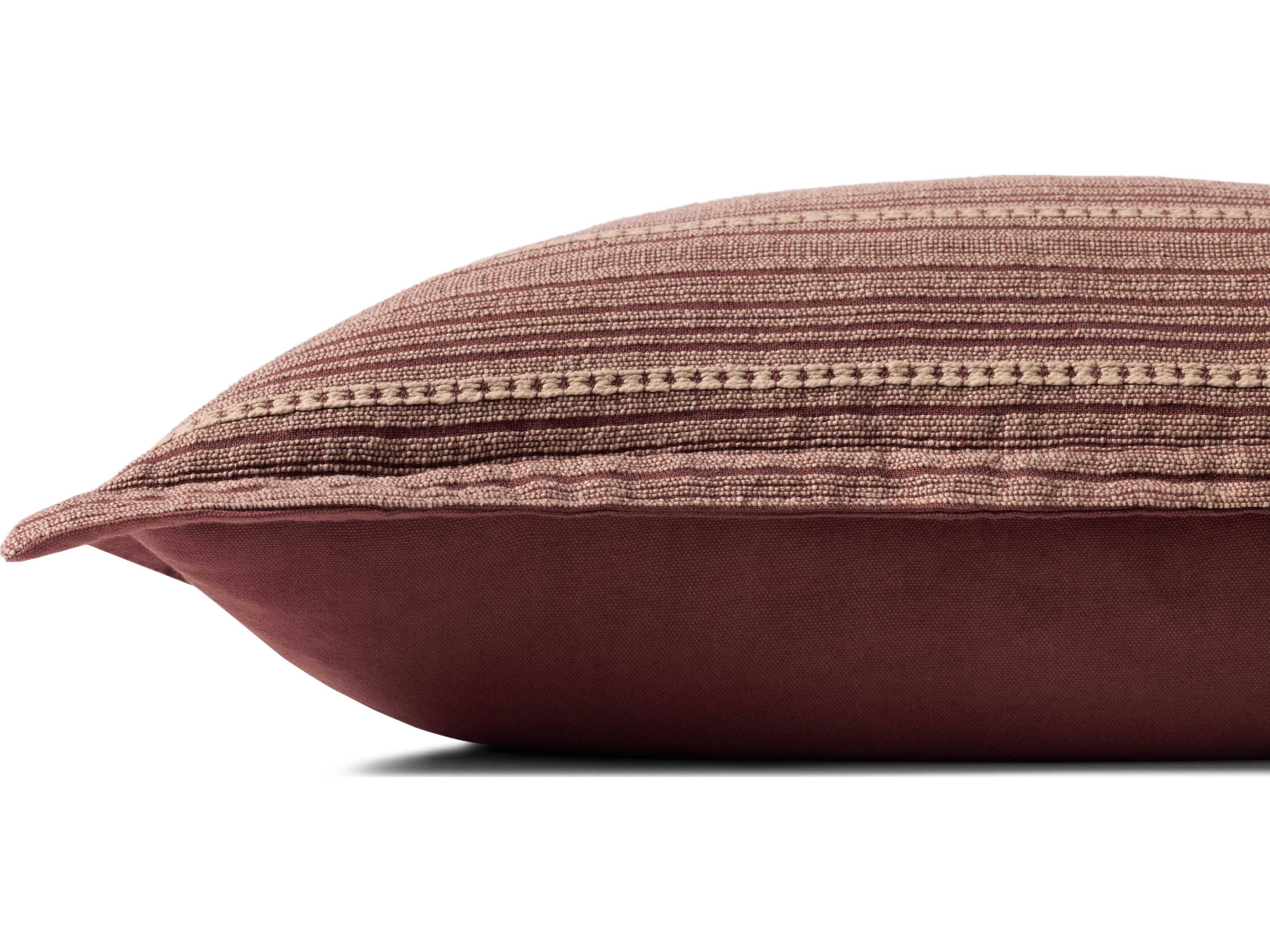 Loloi Rugs Chris Loves Julia Howie Wine Natural Pillow