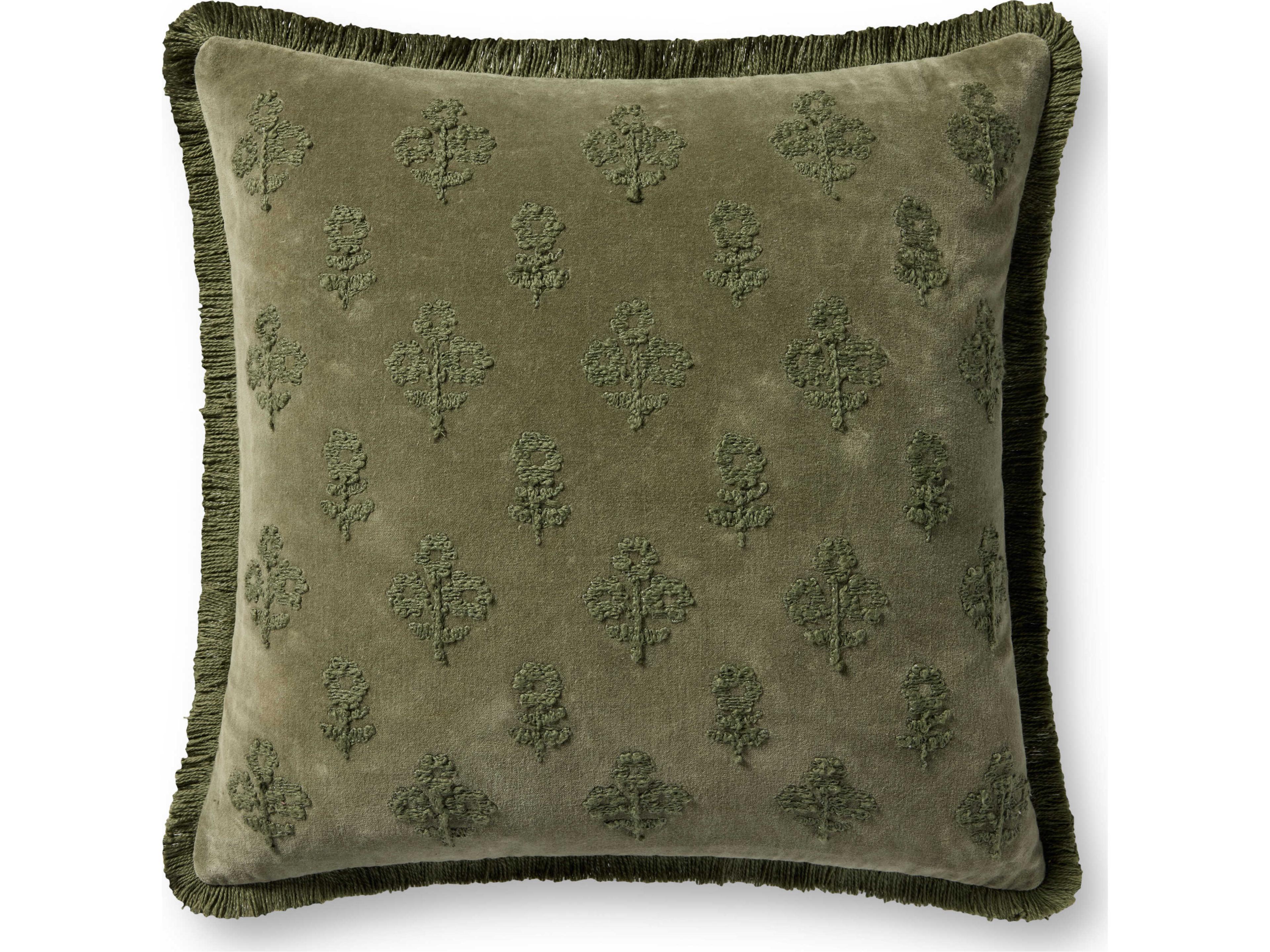 Chris Loves Julia Darla Olive Pillow