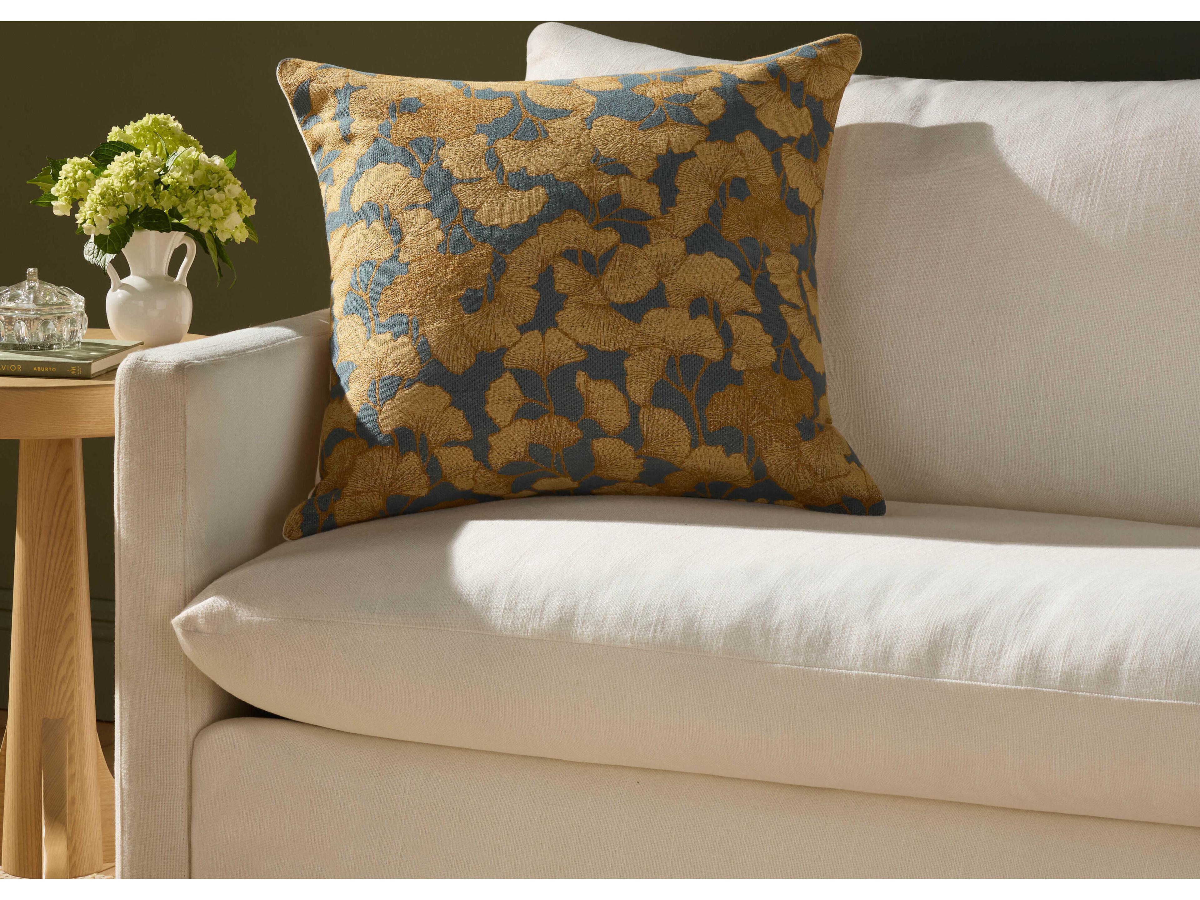 Loloi Rugs Chris Loves Julia Fawn Blue Gold Pillow