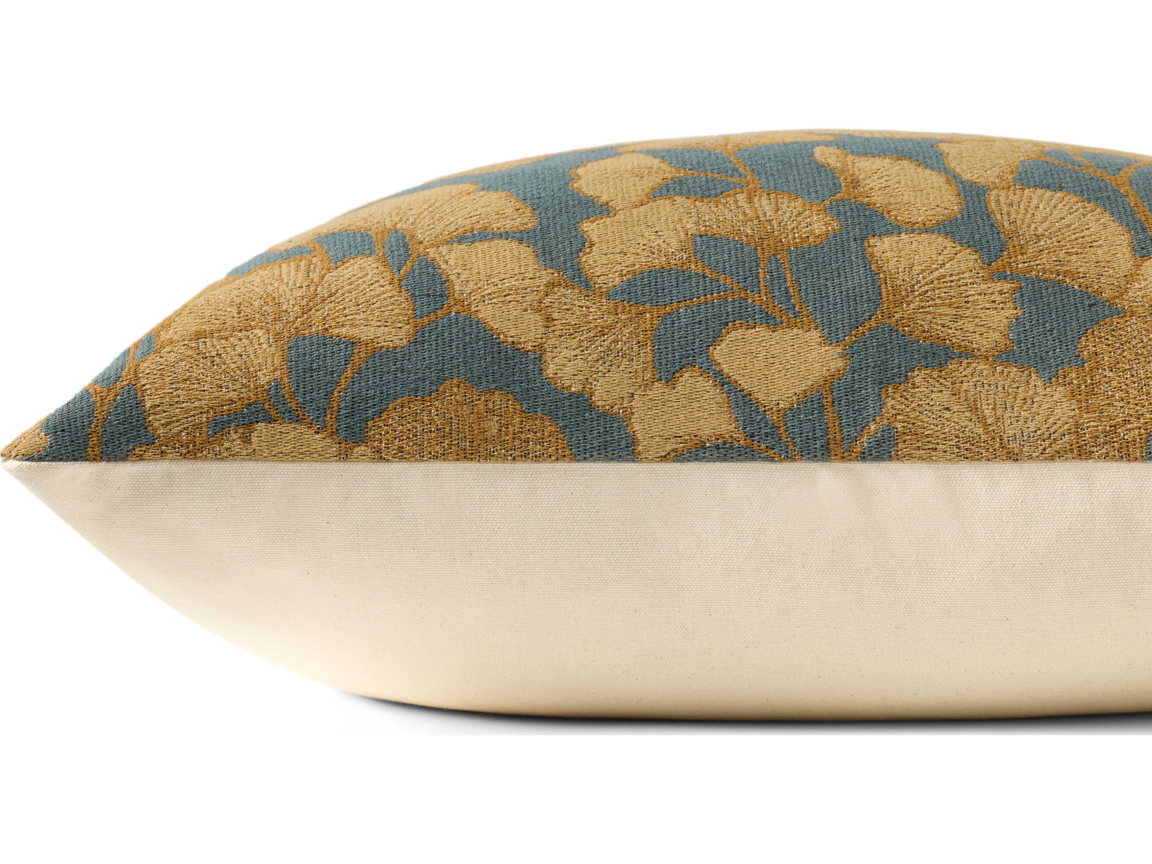 Loloi Rugs Chris Loves Julia Fawn Blue Gold Pillow