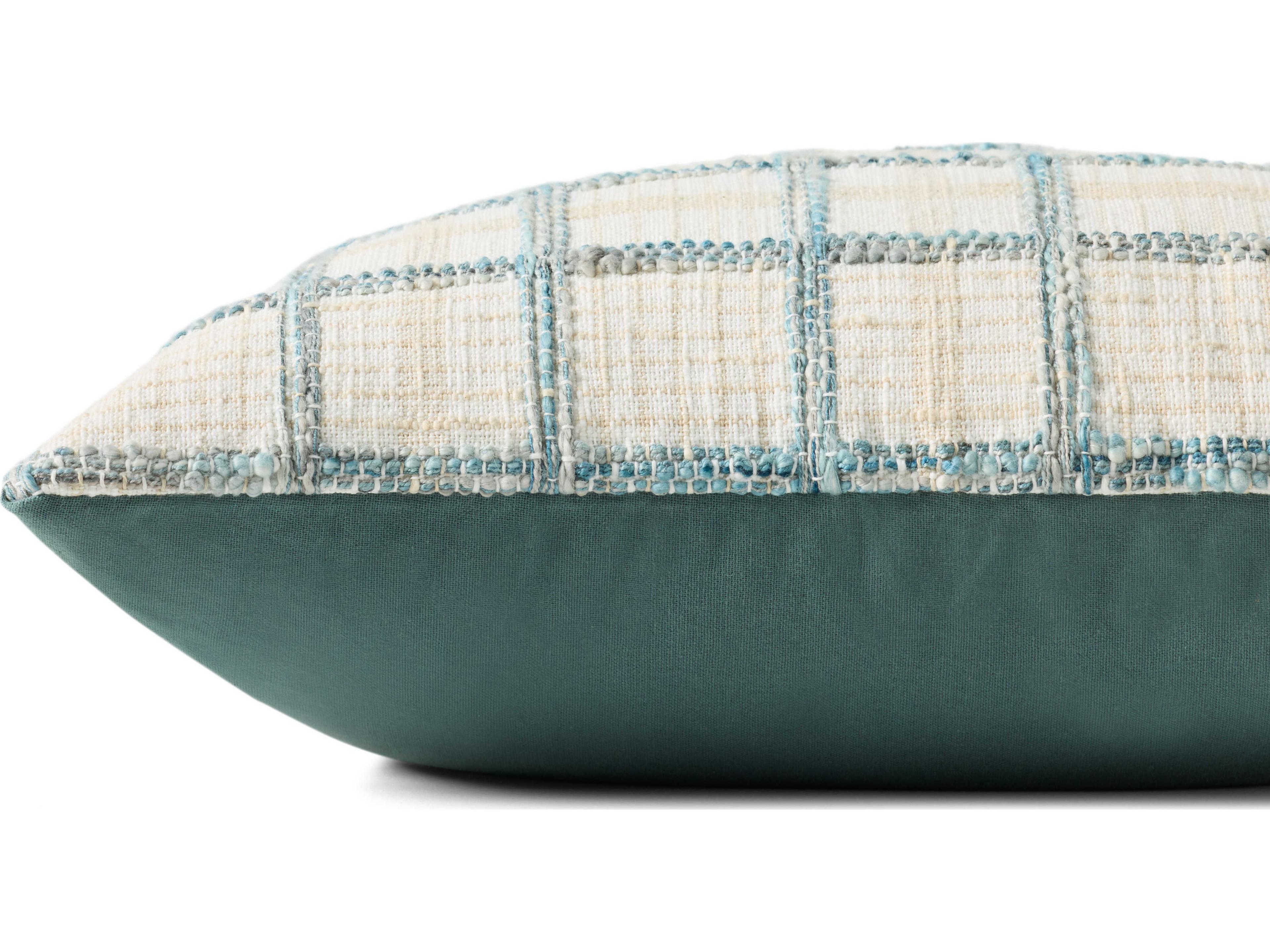 Loloi Rugs Chris Loves Julia Norman Ivory Blue Pillow