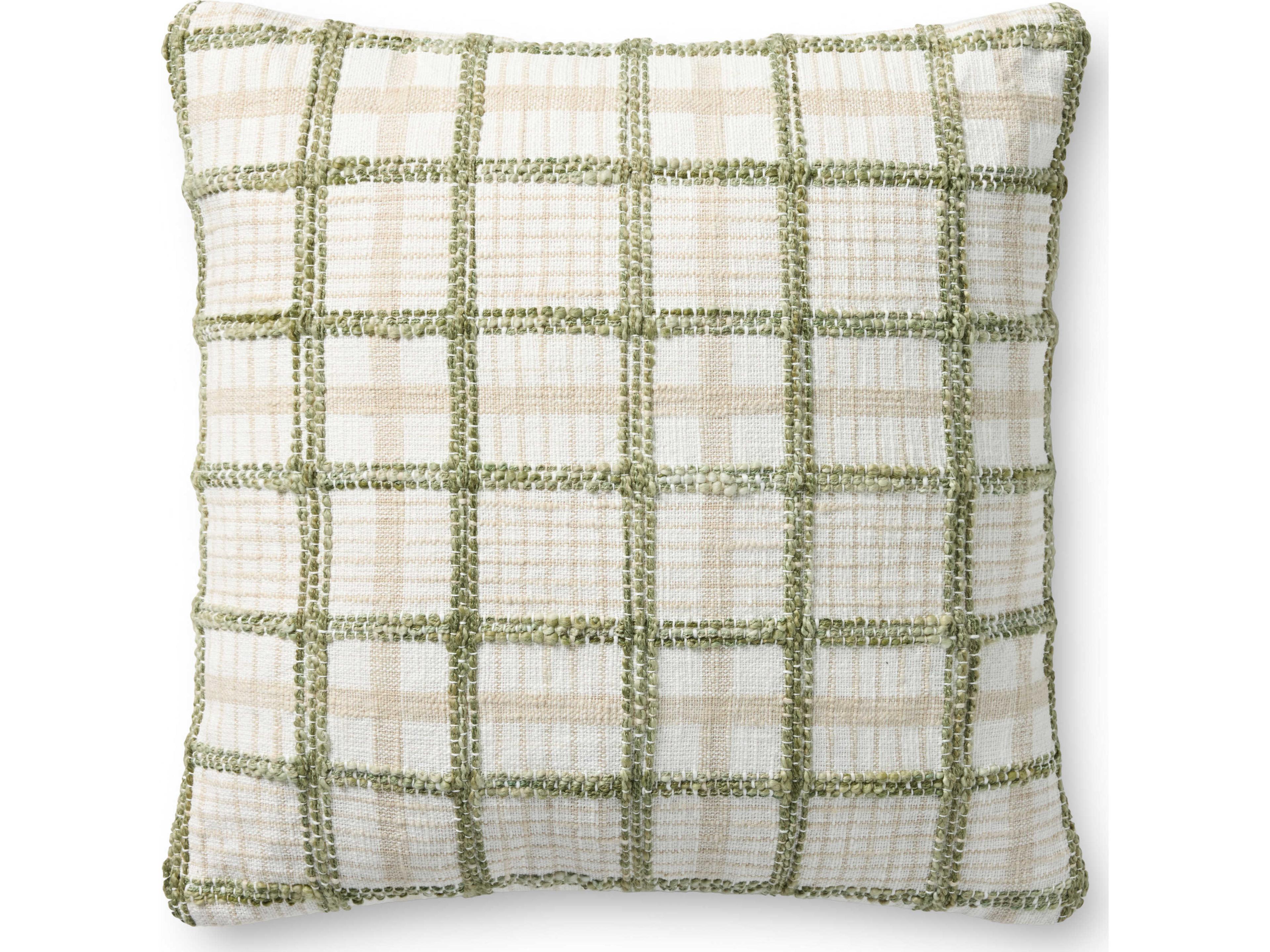 Chris Loves Julia Norman Ivory Green Pillow