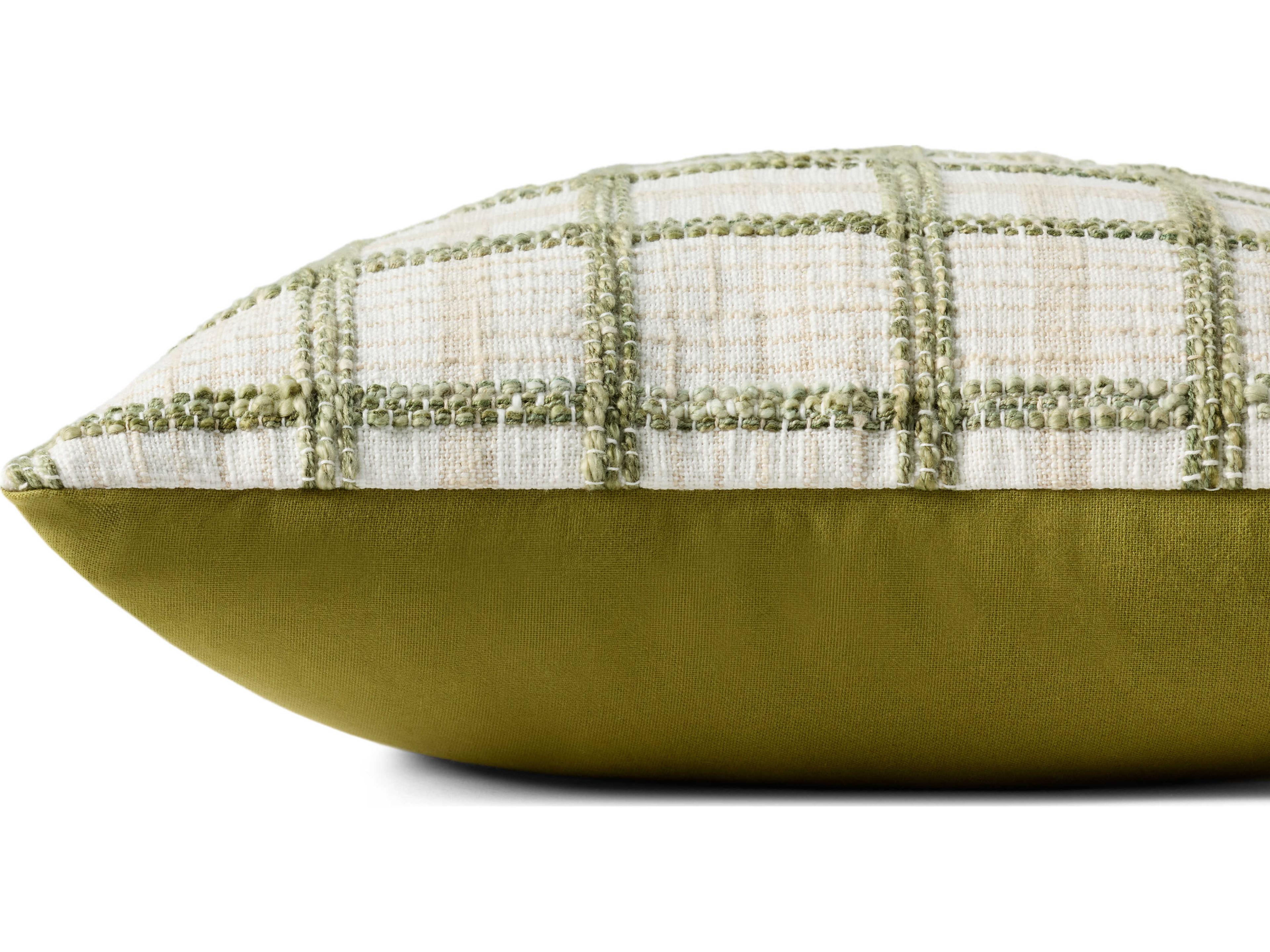 Loloi Rugs Chris Loves Julia Norman Ivory Green Pillow