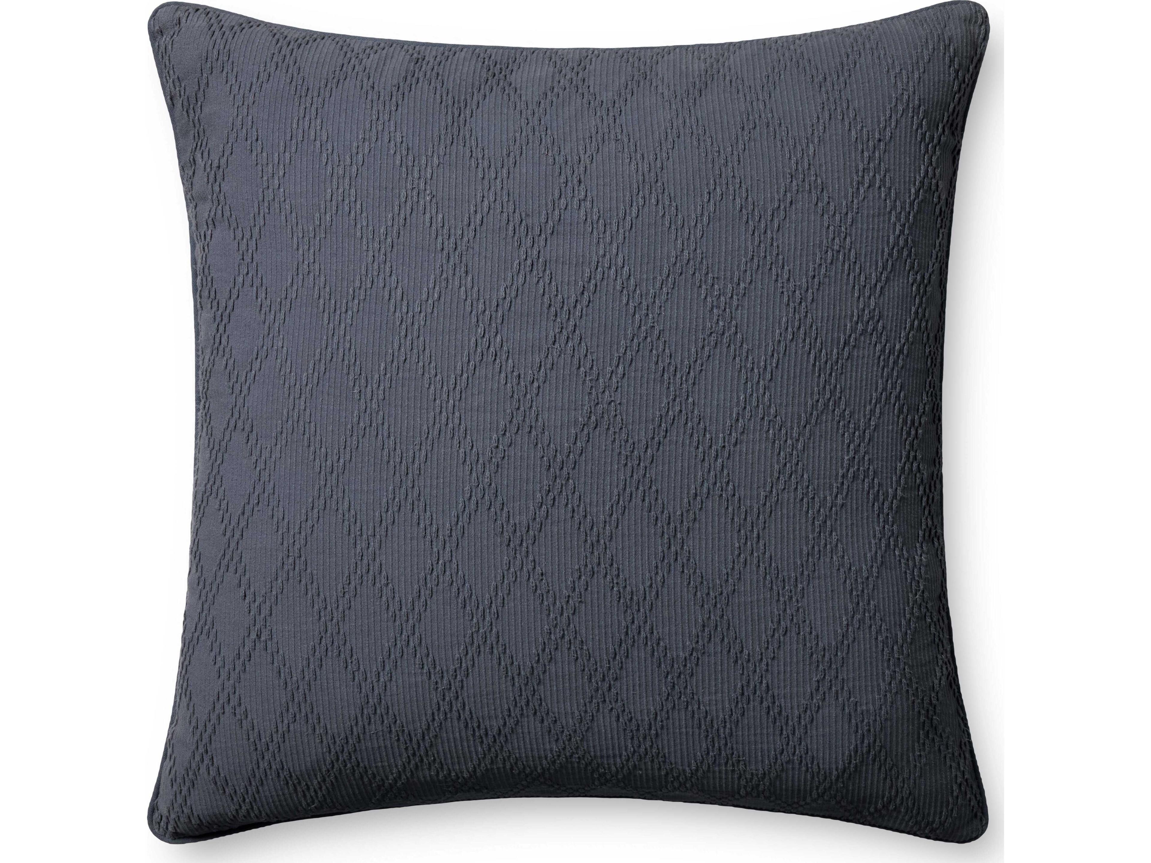 Chris Loves Julia Cary Blue Pillow