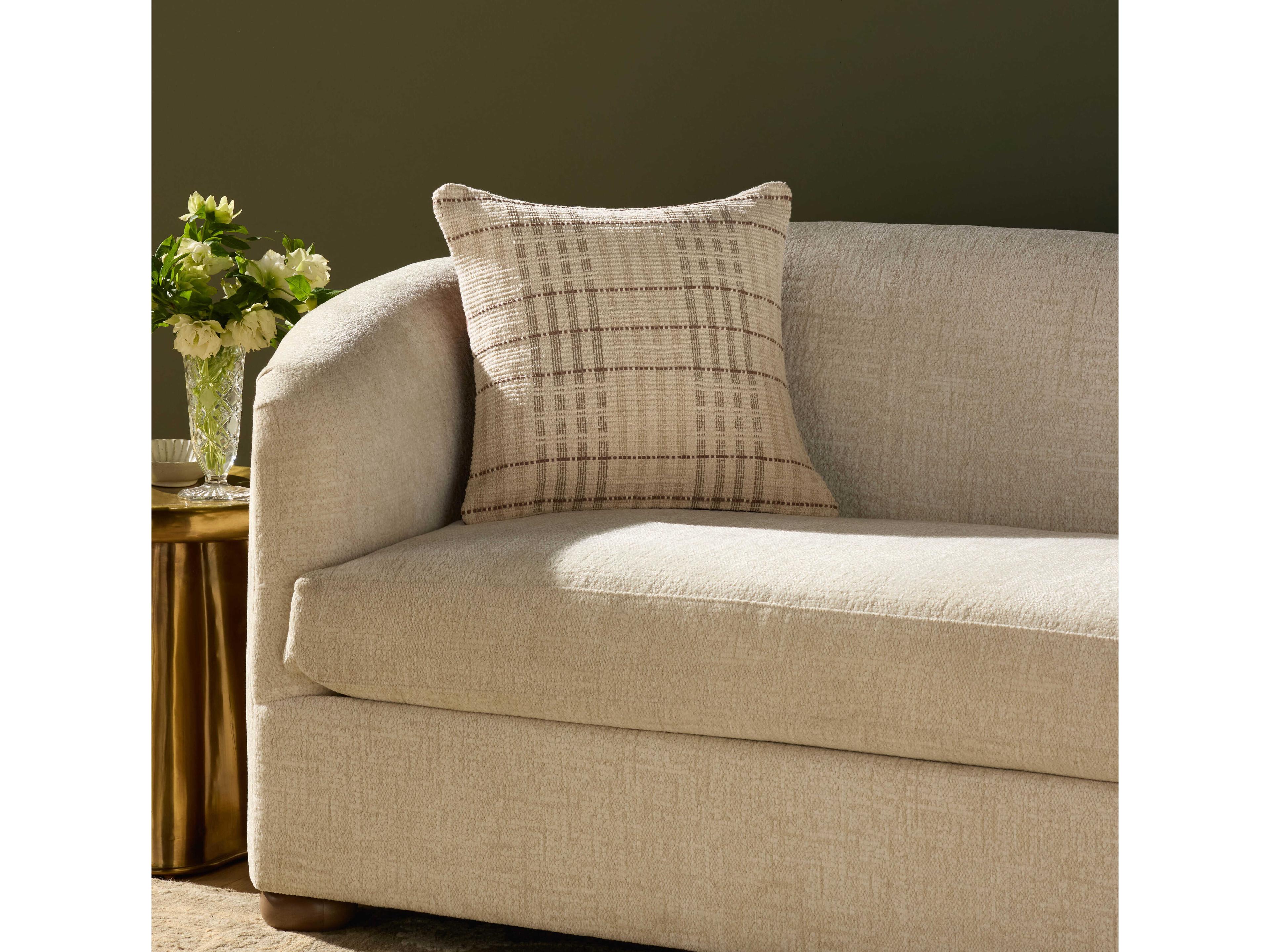 Loloi Rugs Chris Loves Julia Vinnie Ivory Brown Pillow