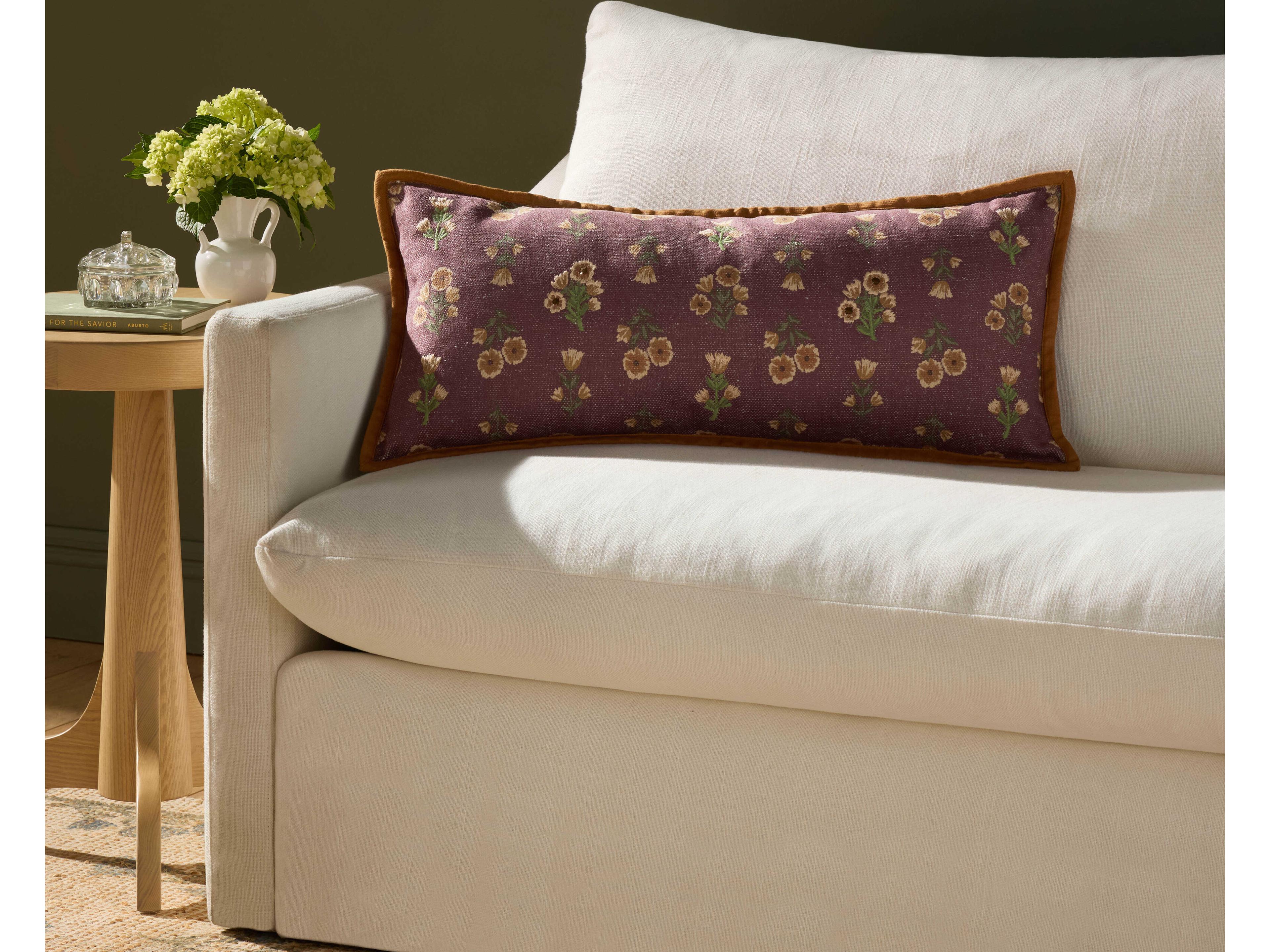 Loloi Rugs Chris Loves Julia Posie Wine Multi Pillow