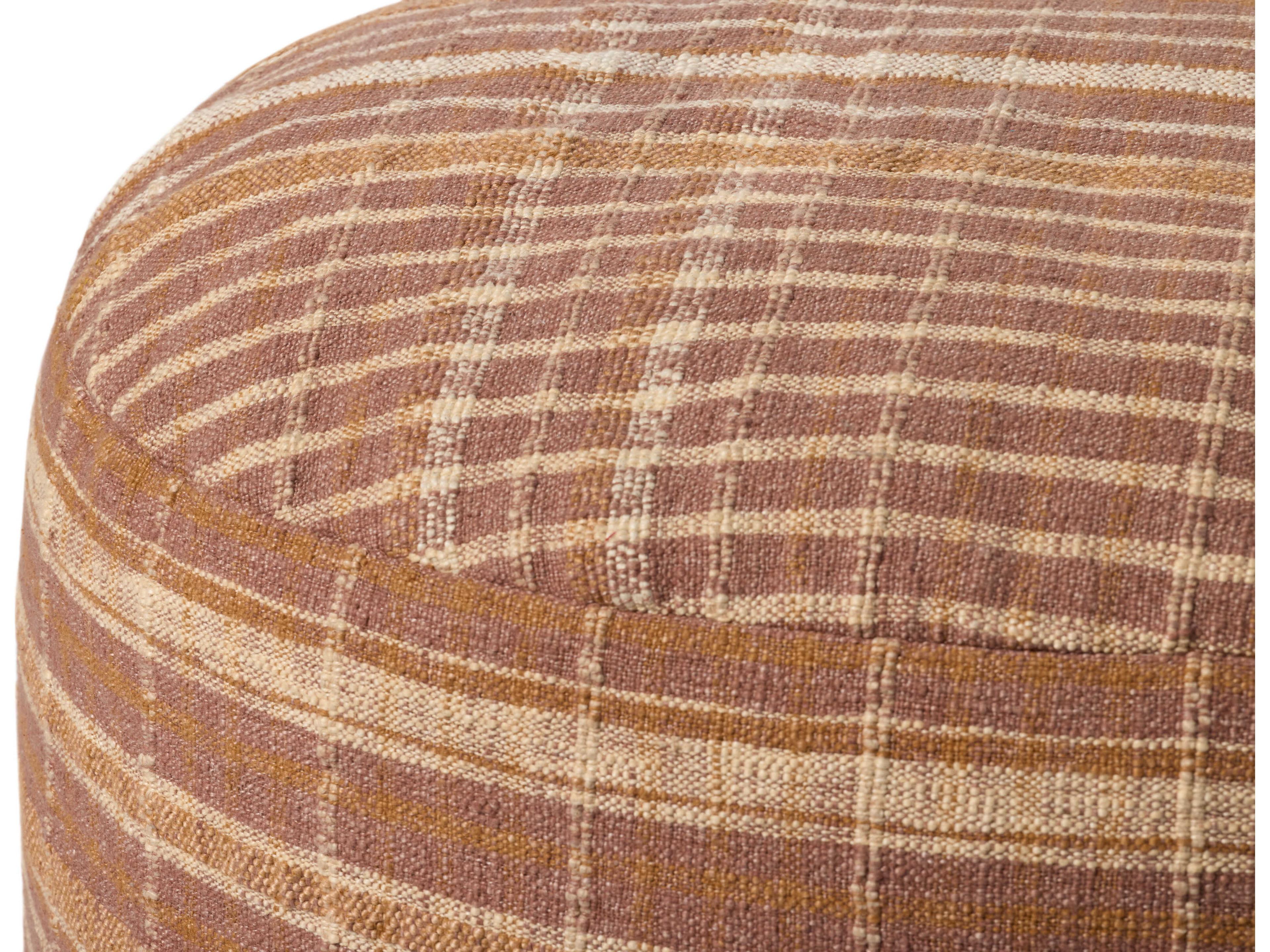 Loloi Rugs Wallace Clay Brown Upholstered Ottoman