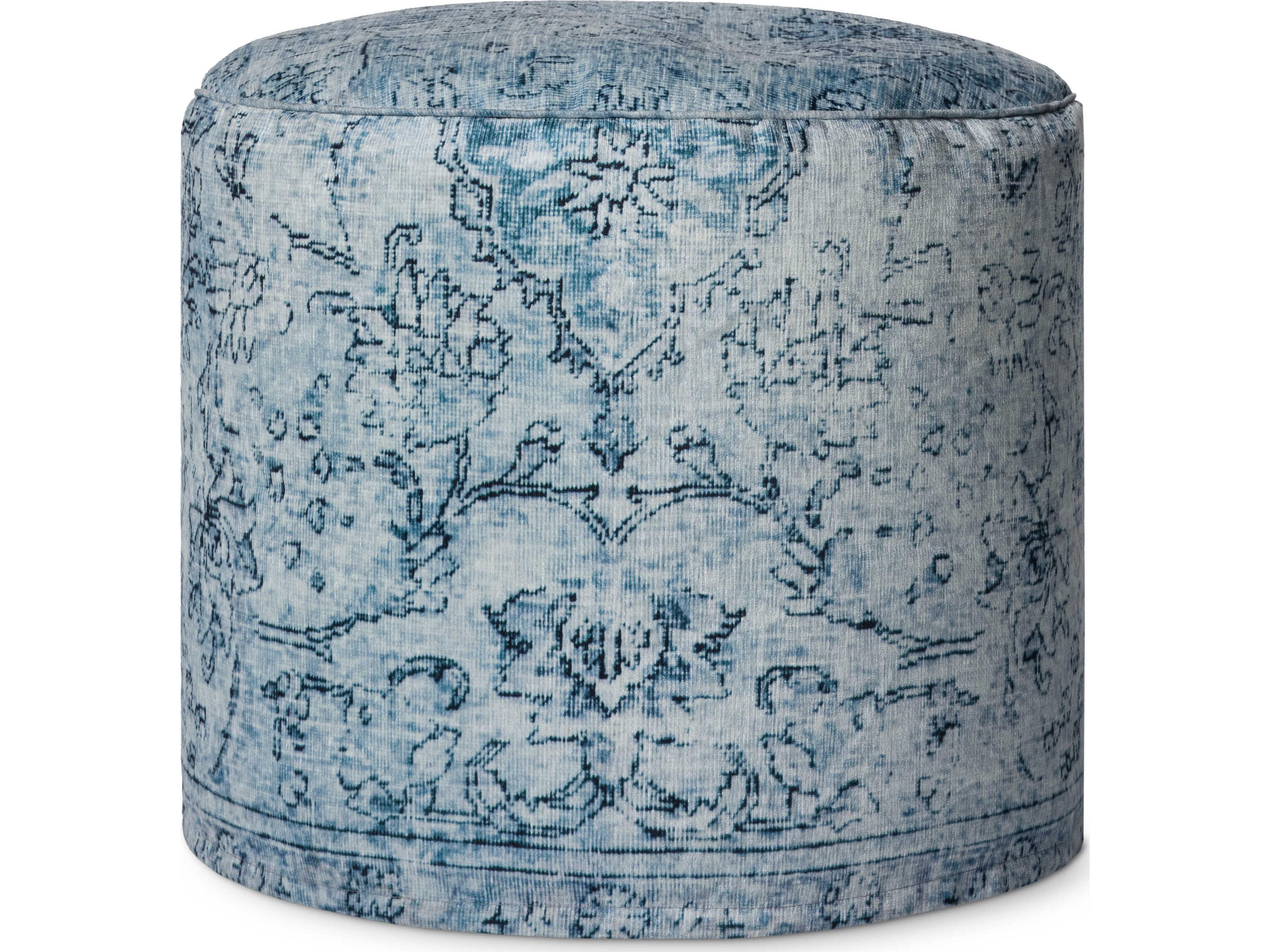 Slate Gray Upholstered Ottoman