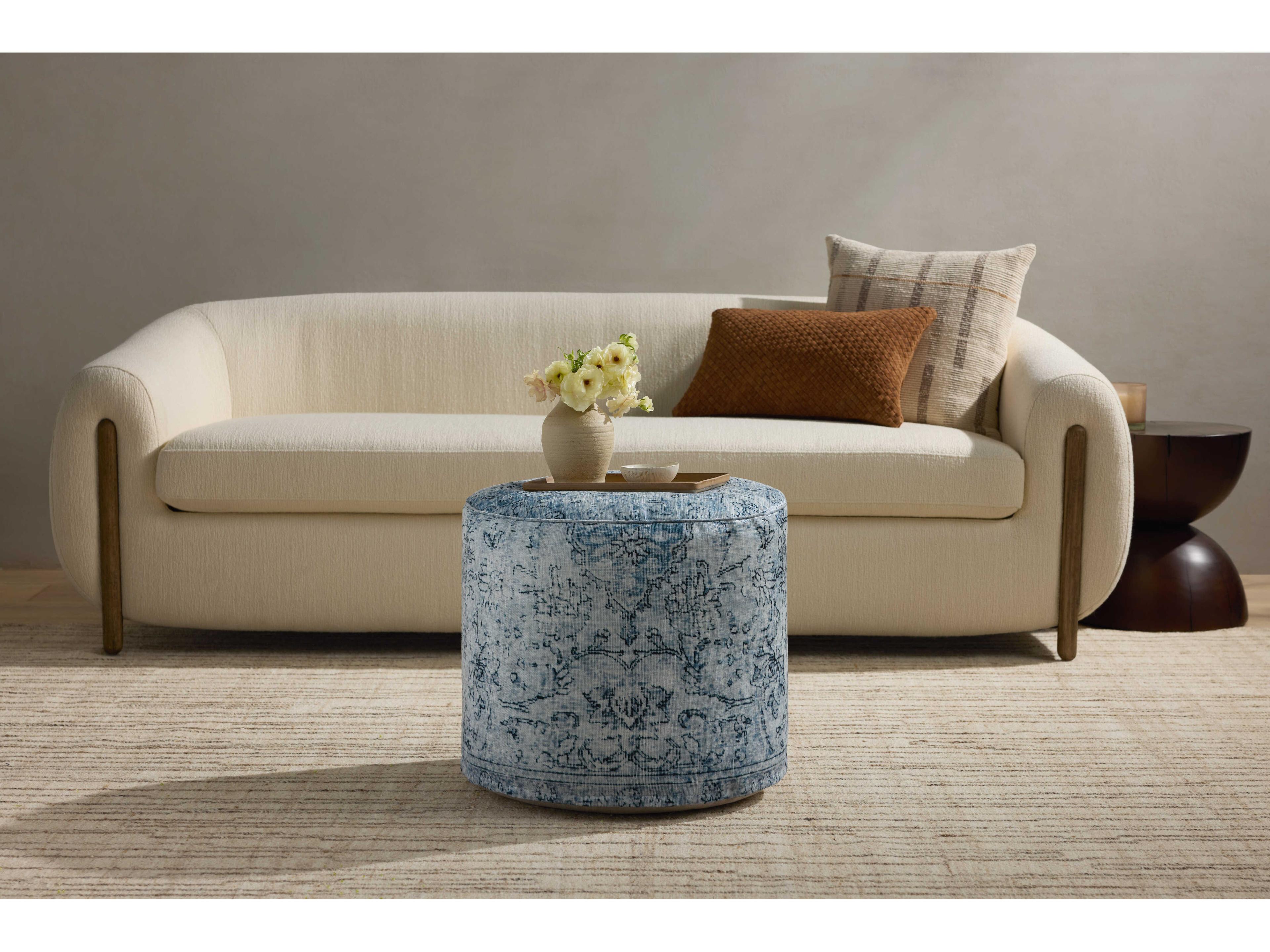 Loloi Rugs Slate Gray Upholstered Ottoman
