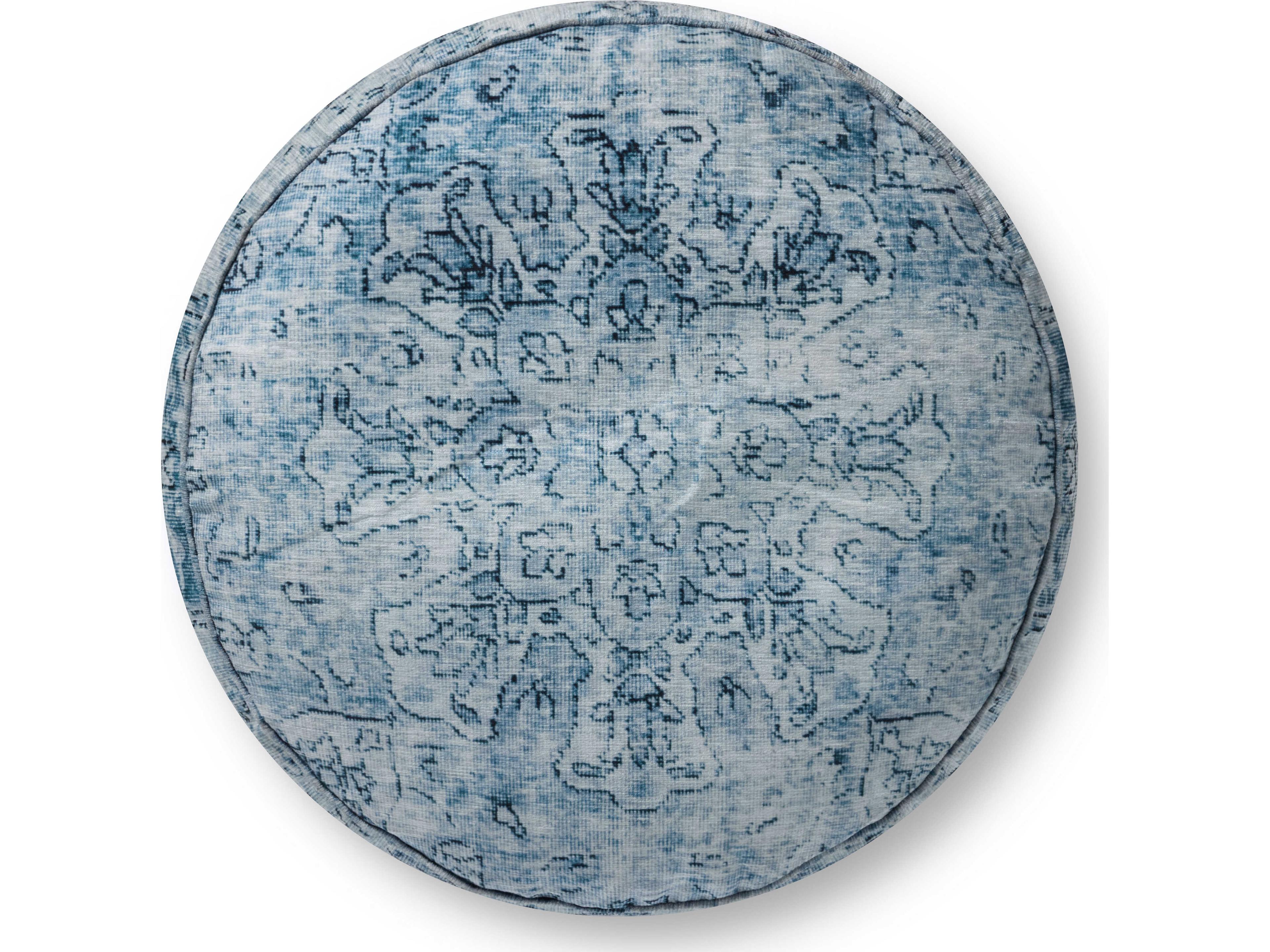 Loloi Rugs Slate Gray Upholstered Ottoman