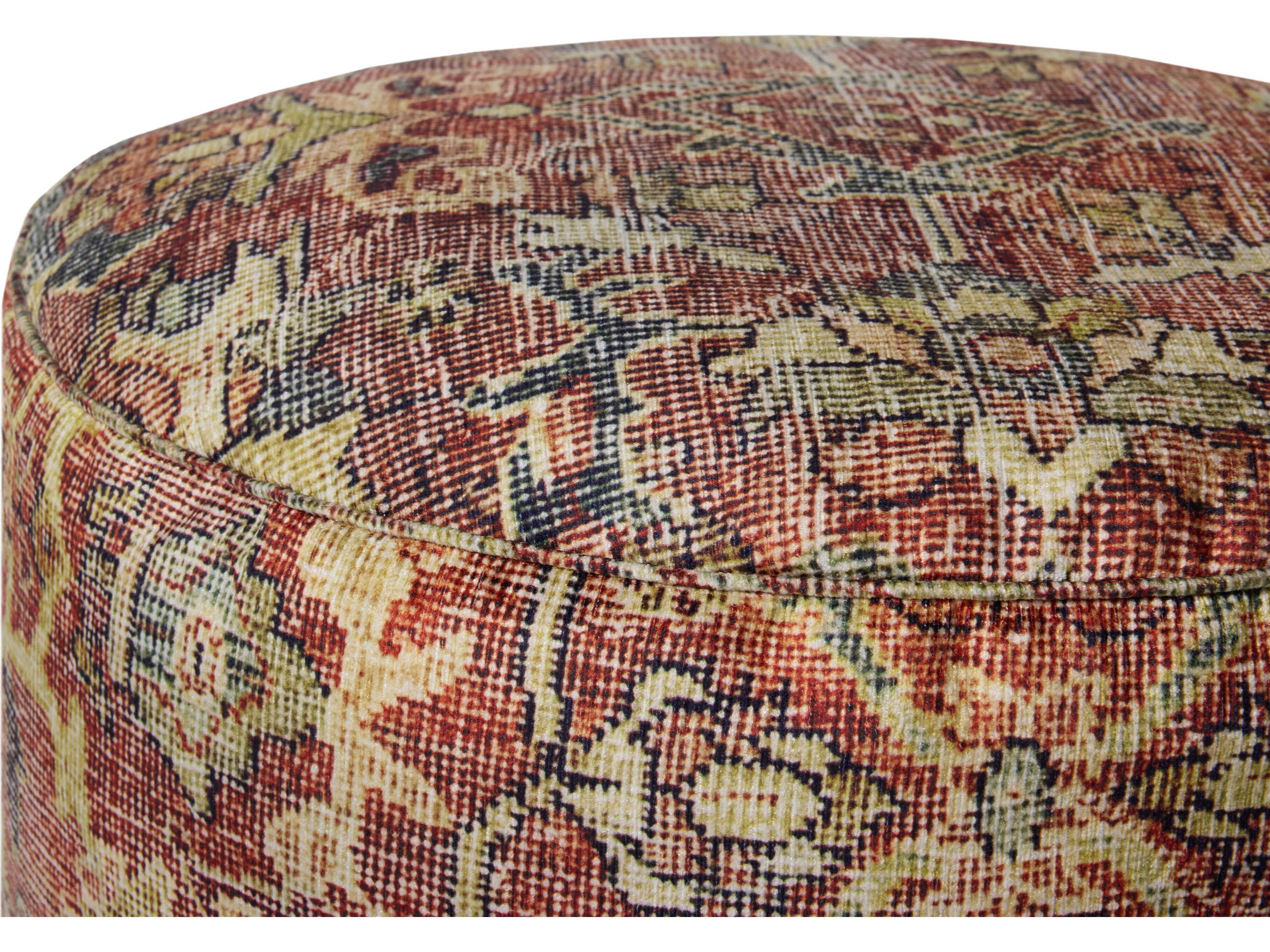 Loloi Rugs Spice Red Upholstered Ottoman