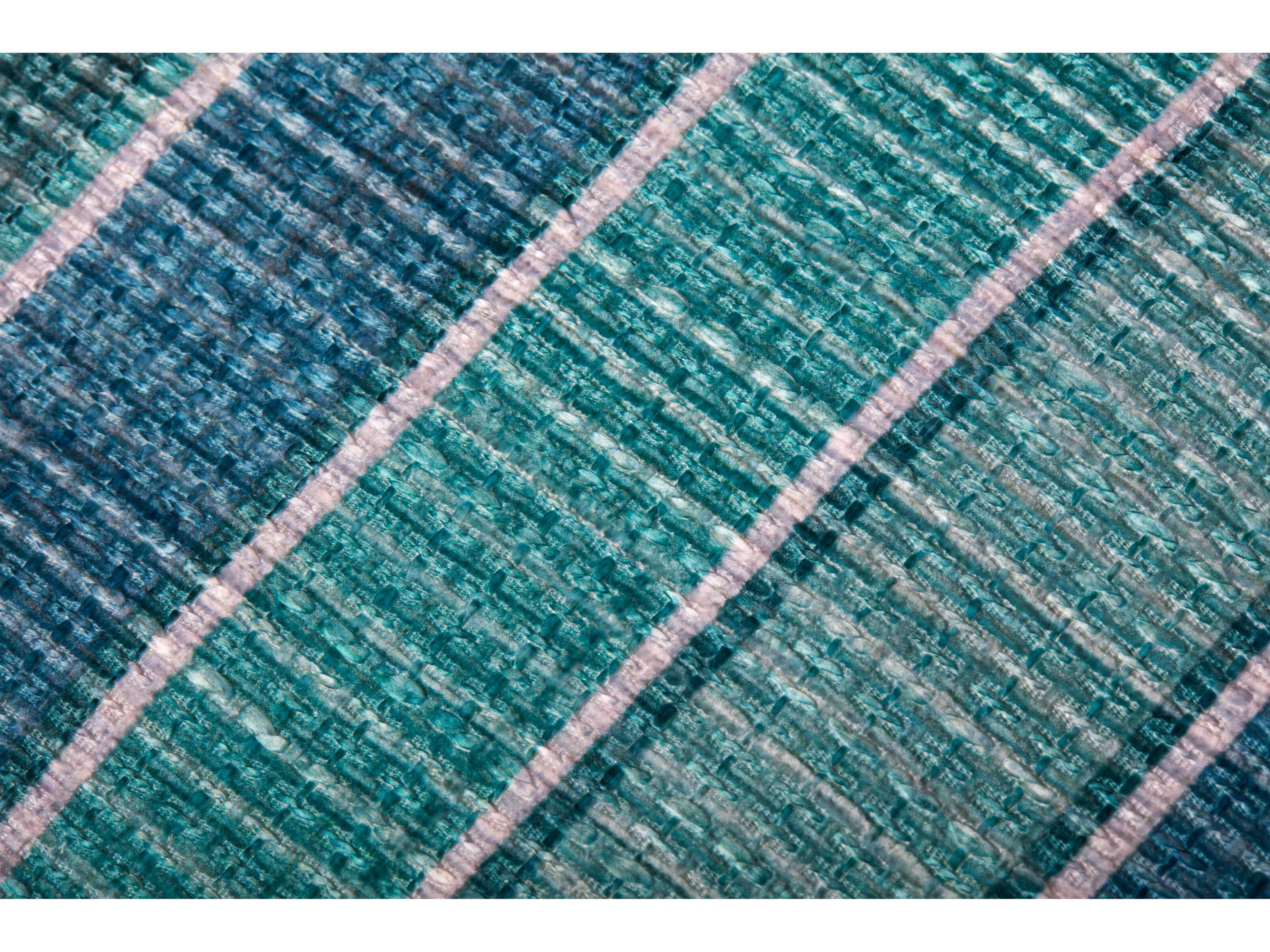 Loloi Rugs Lagoon Blue Upholstered Ottoman