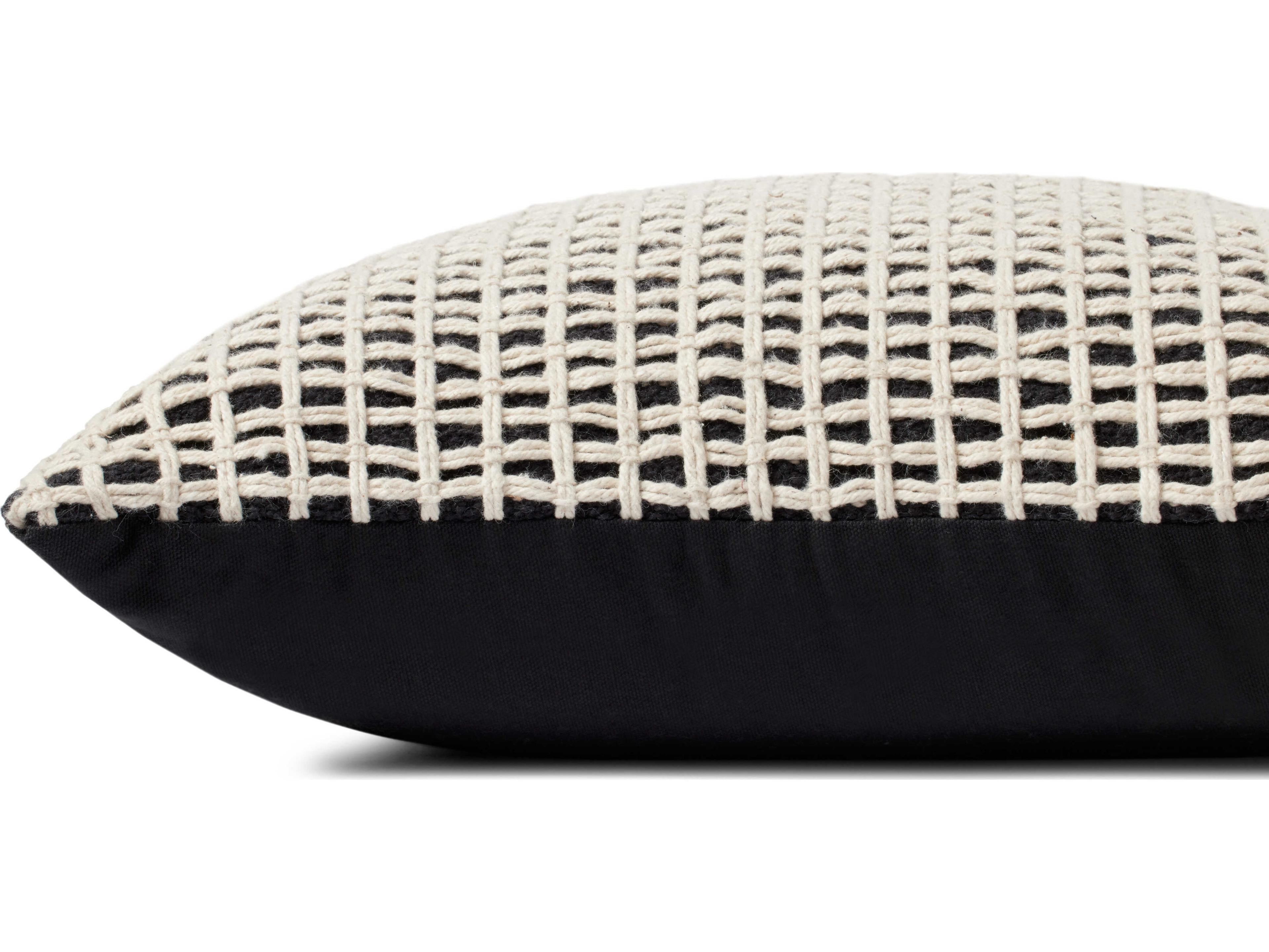 Loloi Rugs Black / Ivory Pillow