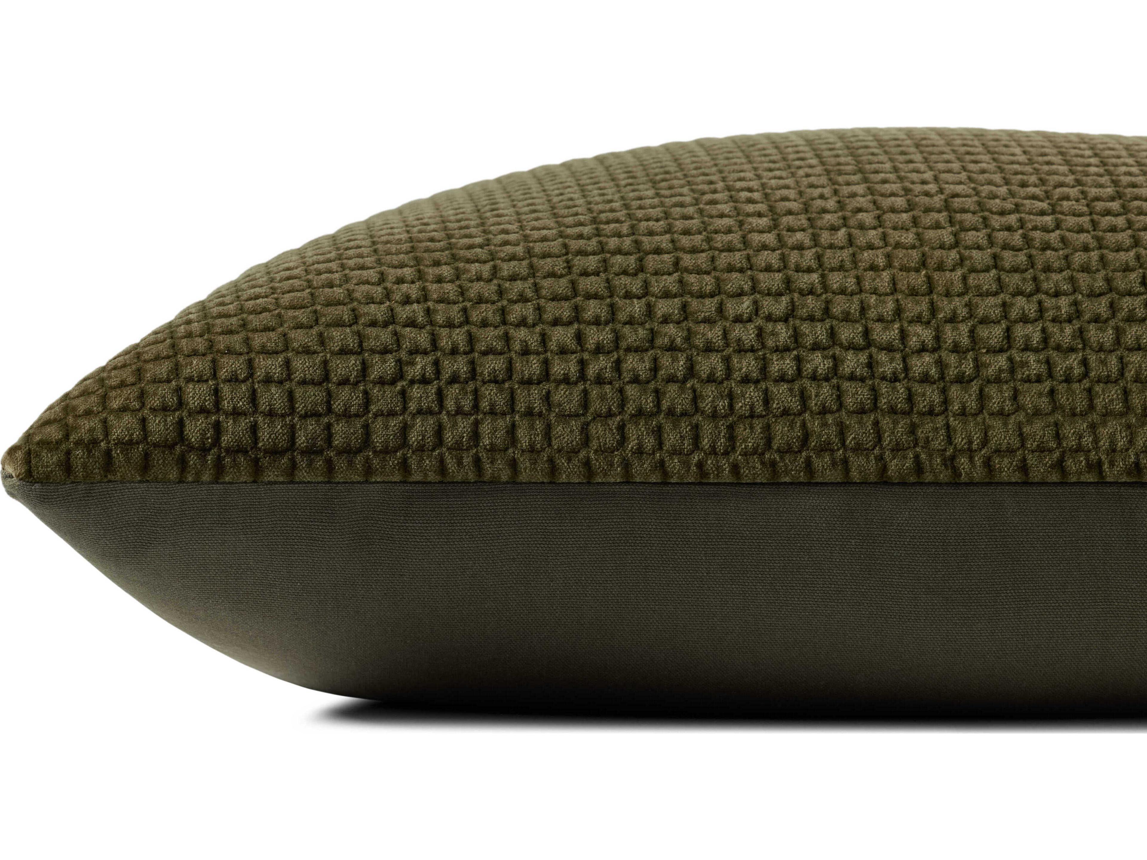 Loloi Rugs Dark Olive 22" x 22" Pillow