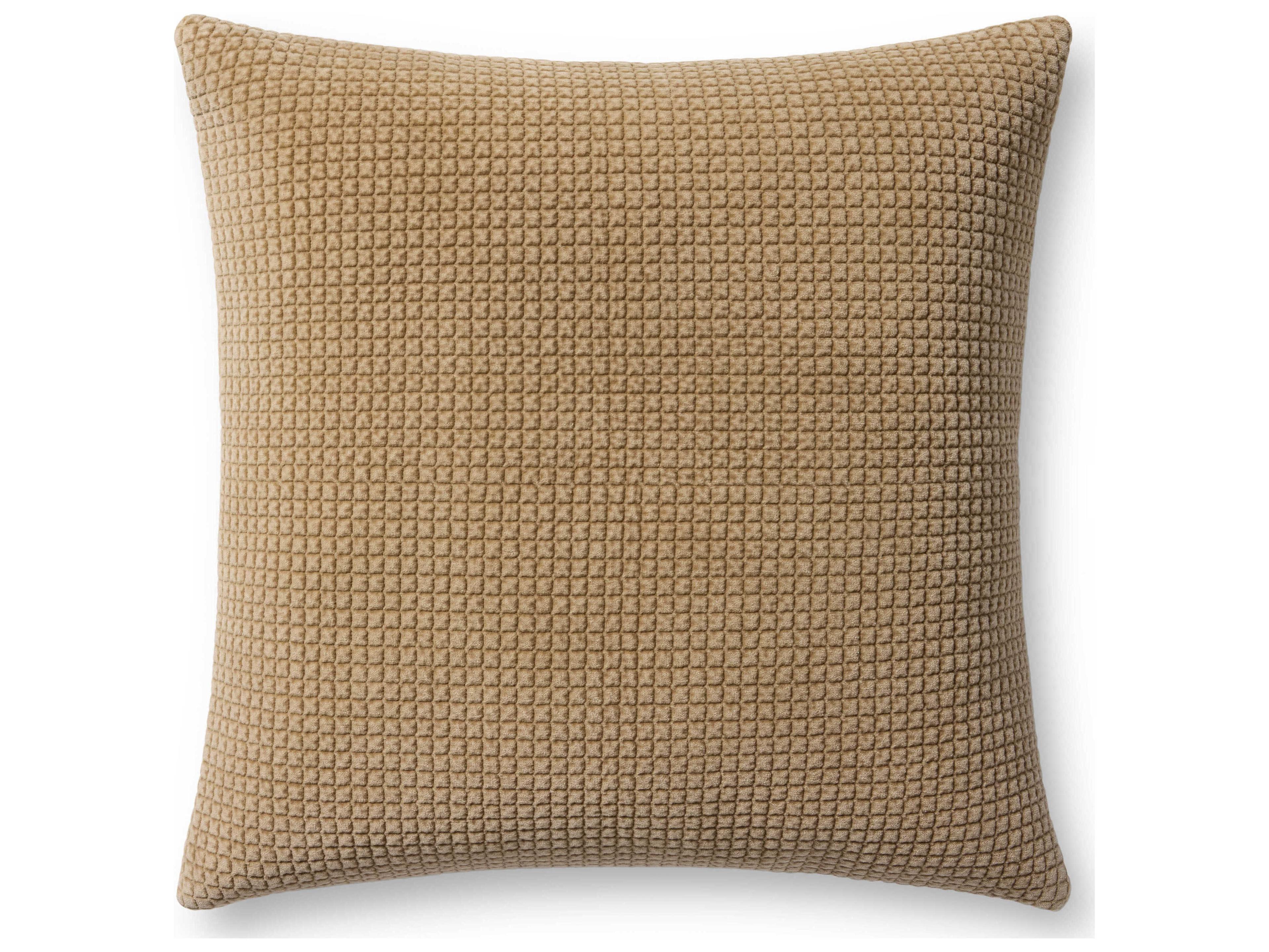 Tan 22" x 22" Pillow