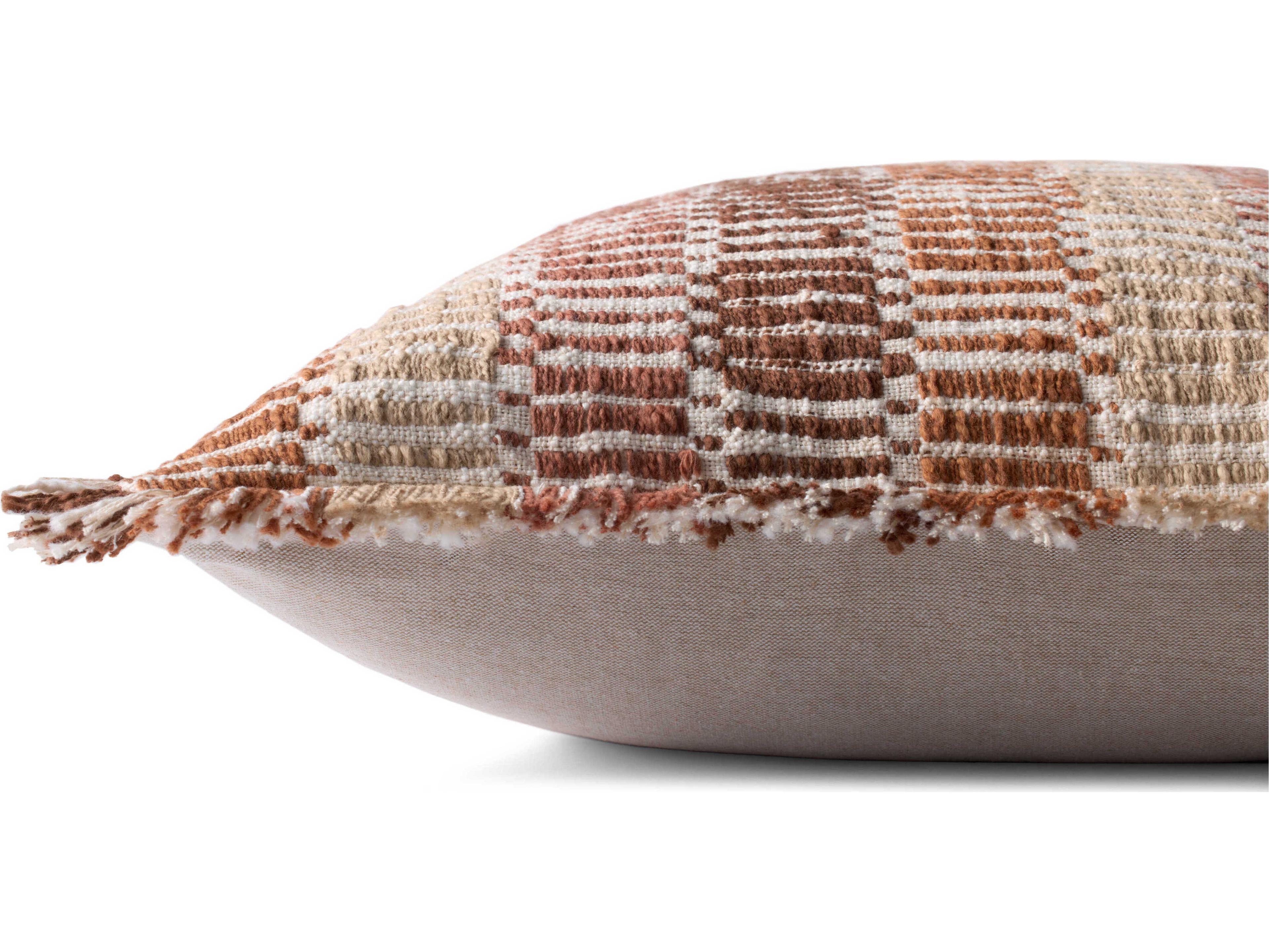 Loloi Rugs Orange Multicolored 22" x 22" Pillow