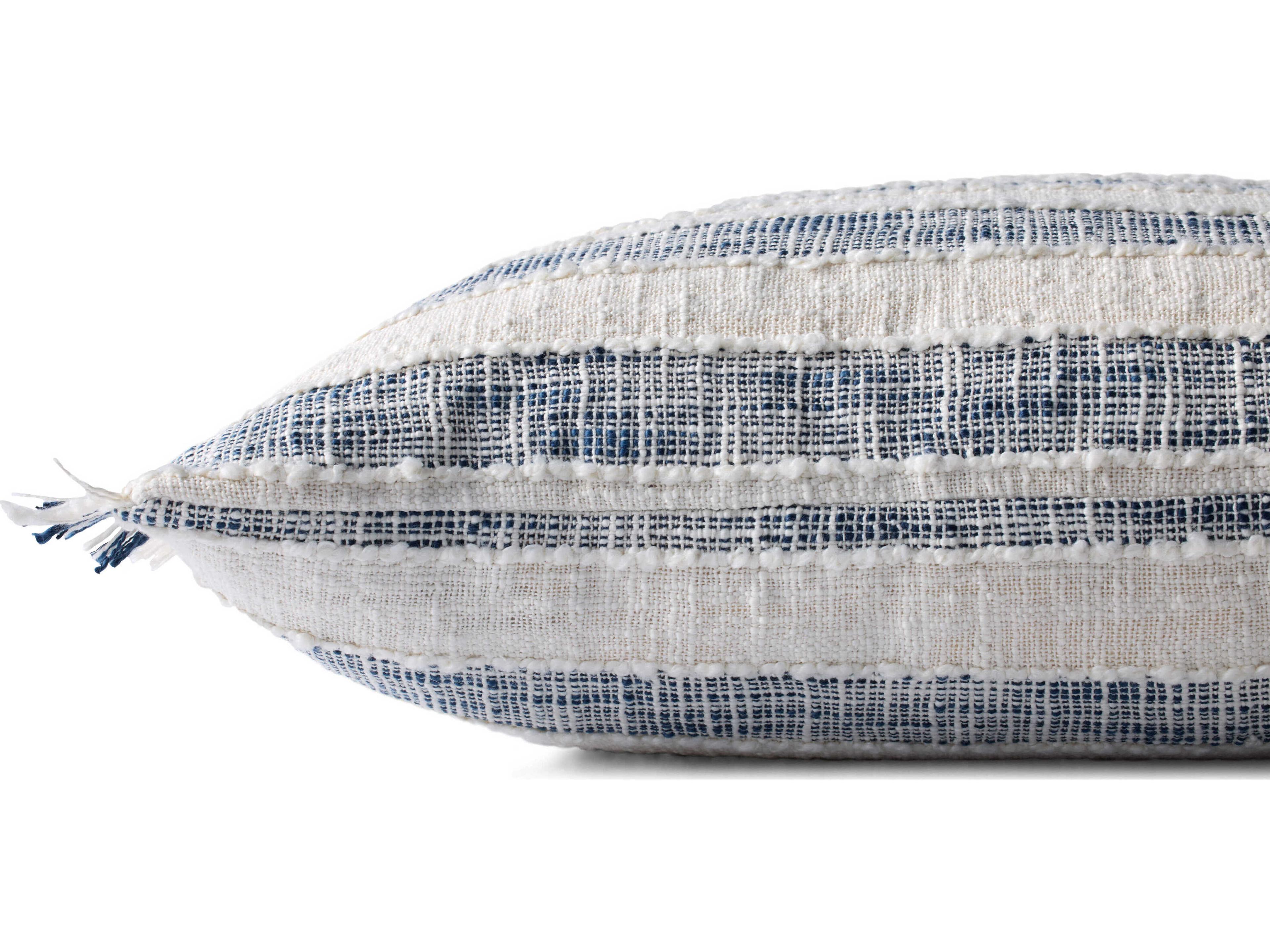 Loloi Rugs Blue Ivory 22" x 22" Pillow