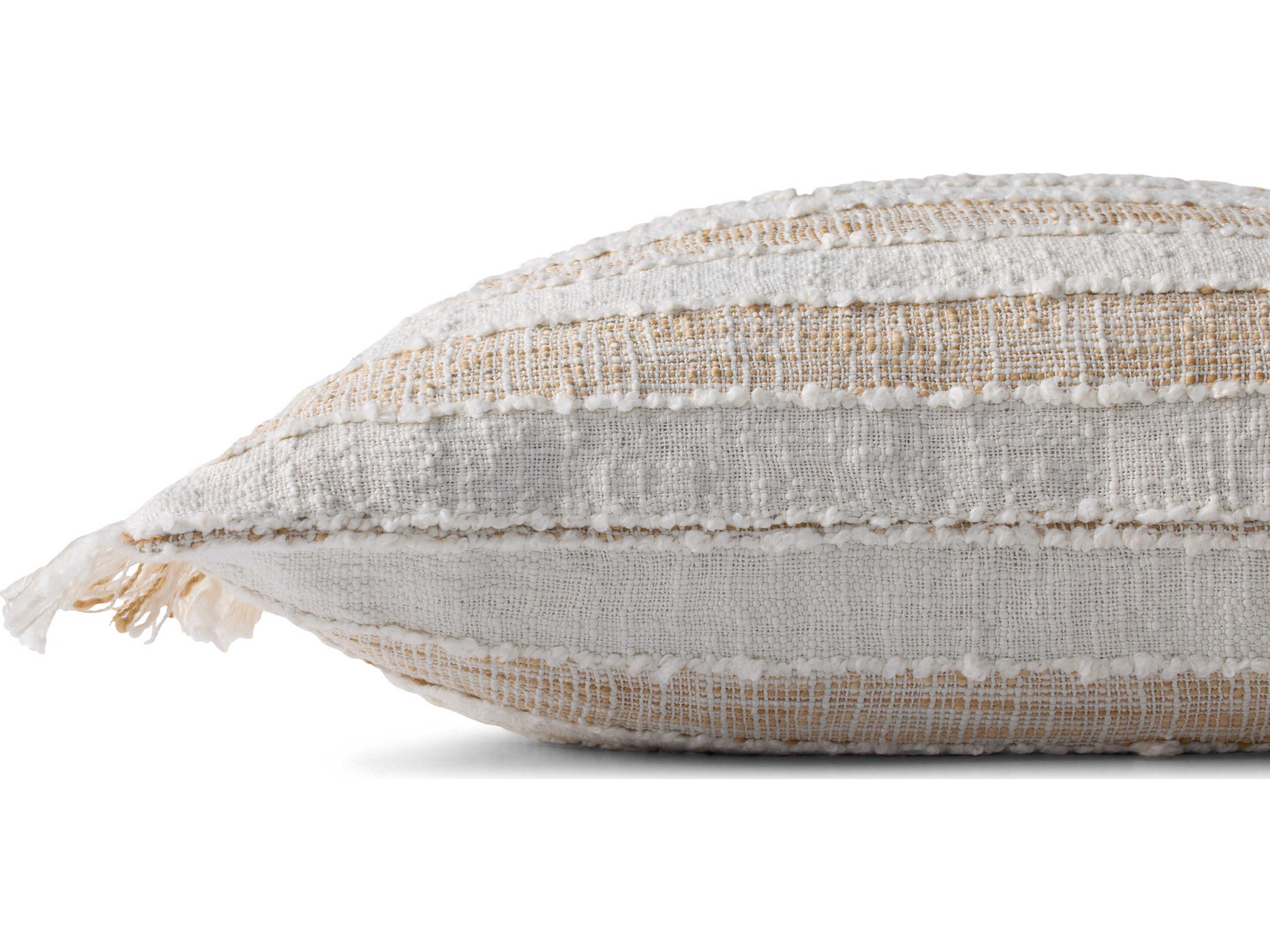 Loloi Rugs Beige Ivory 22" x 22" Pillow