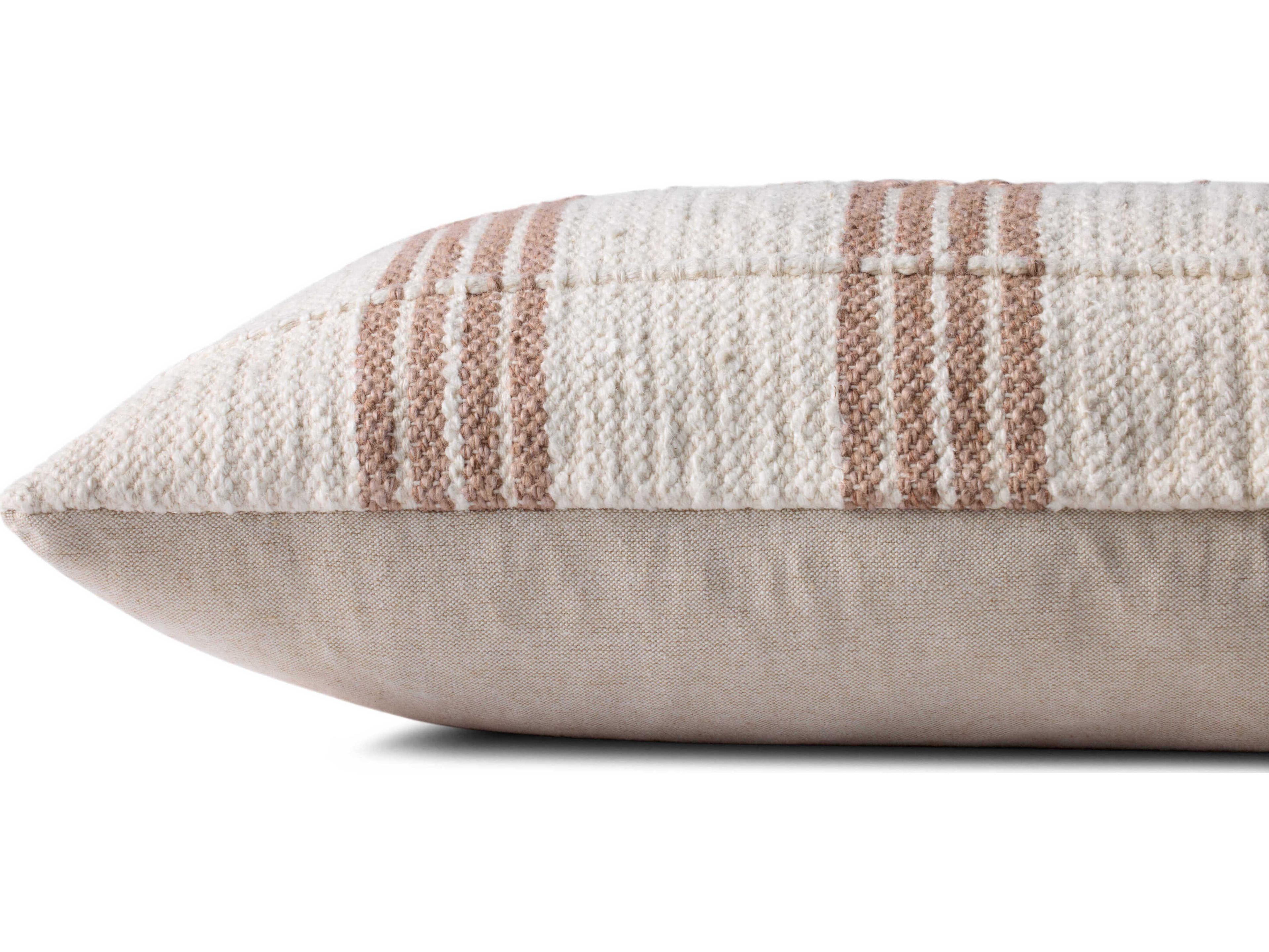 Loloi Rugs Brown Ivory 27" x 12" Pillow