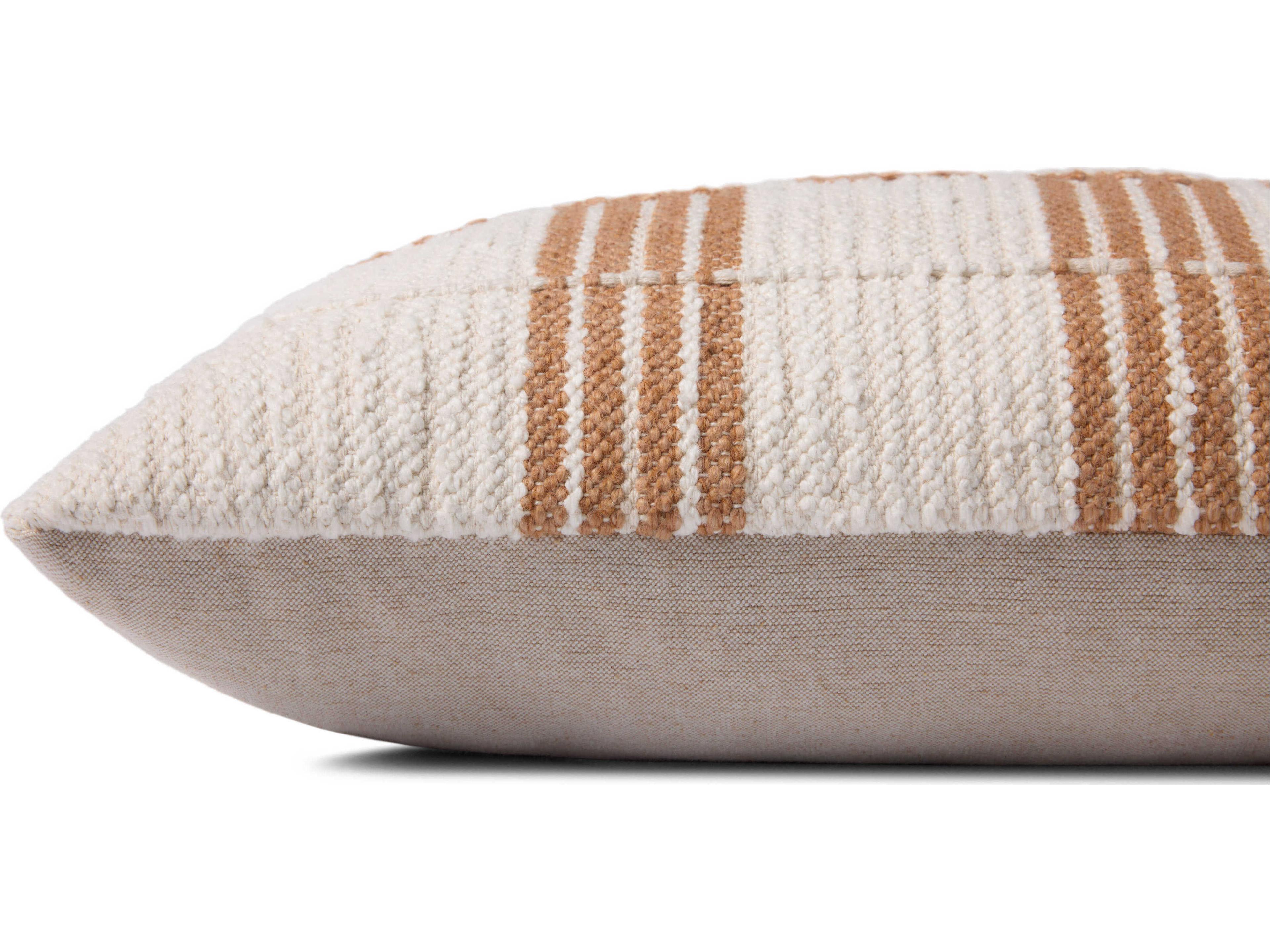 Loloi Rugs Rust Ivory 27" x 12" Pillow