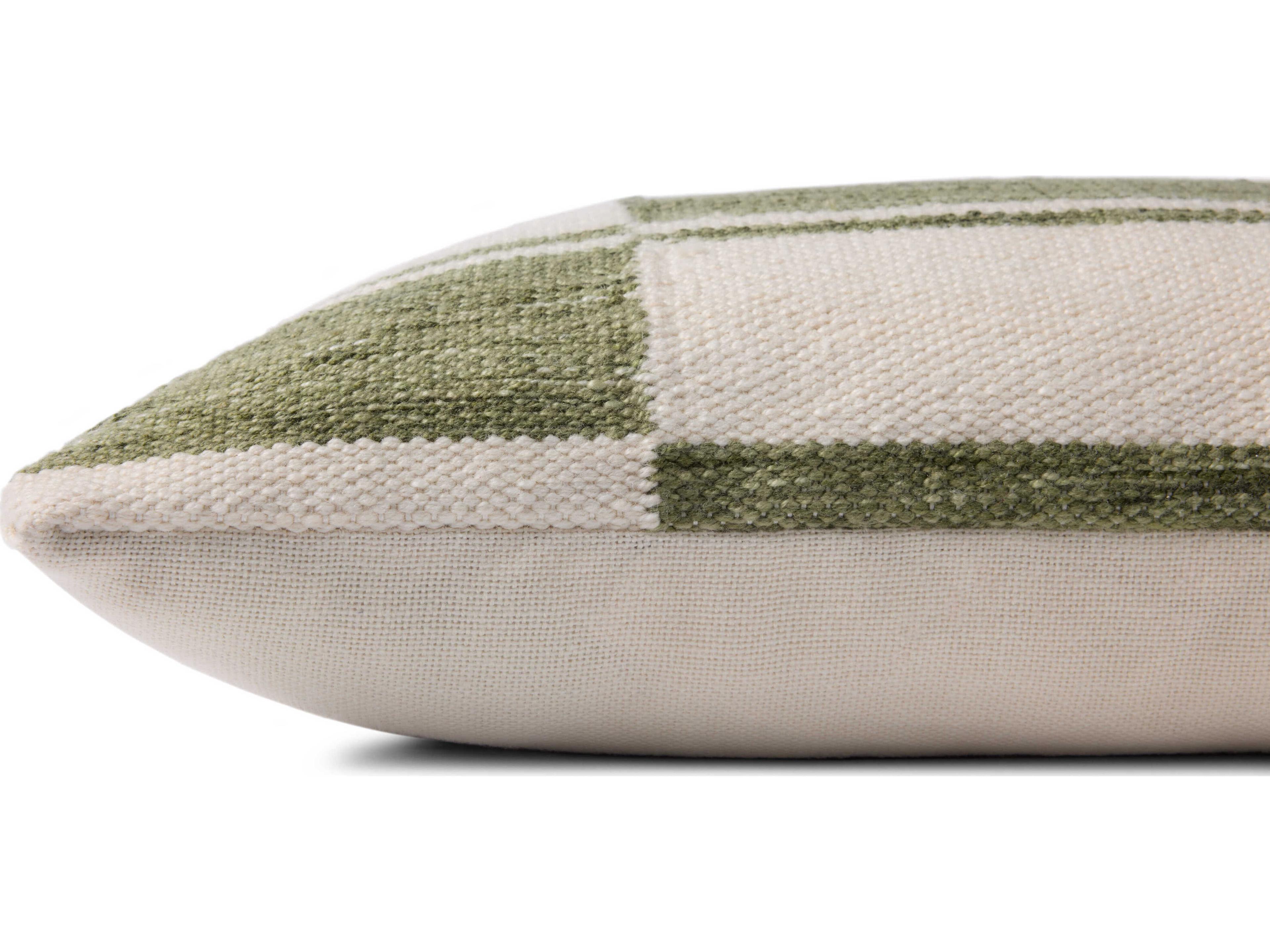 Loloi Rugs Ivory Green 26" x 16" Pillow