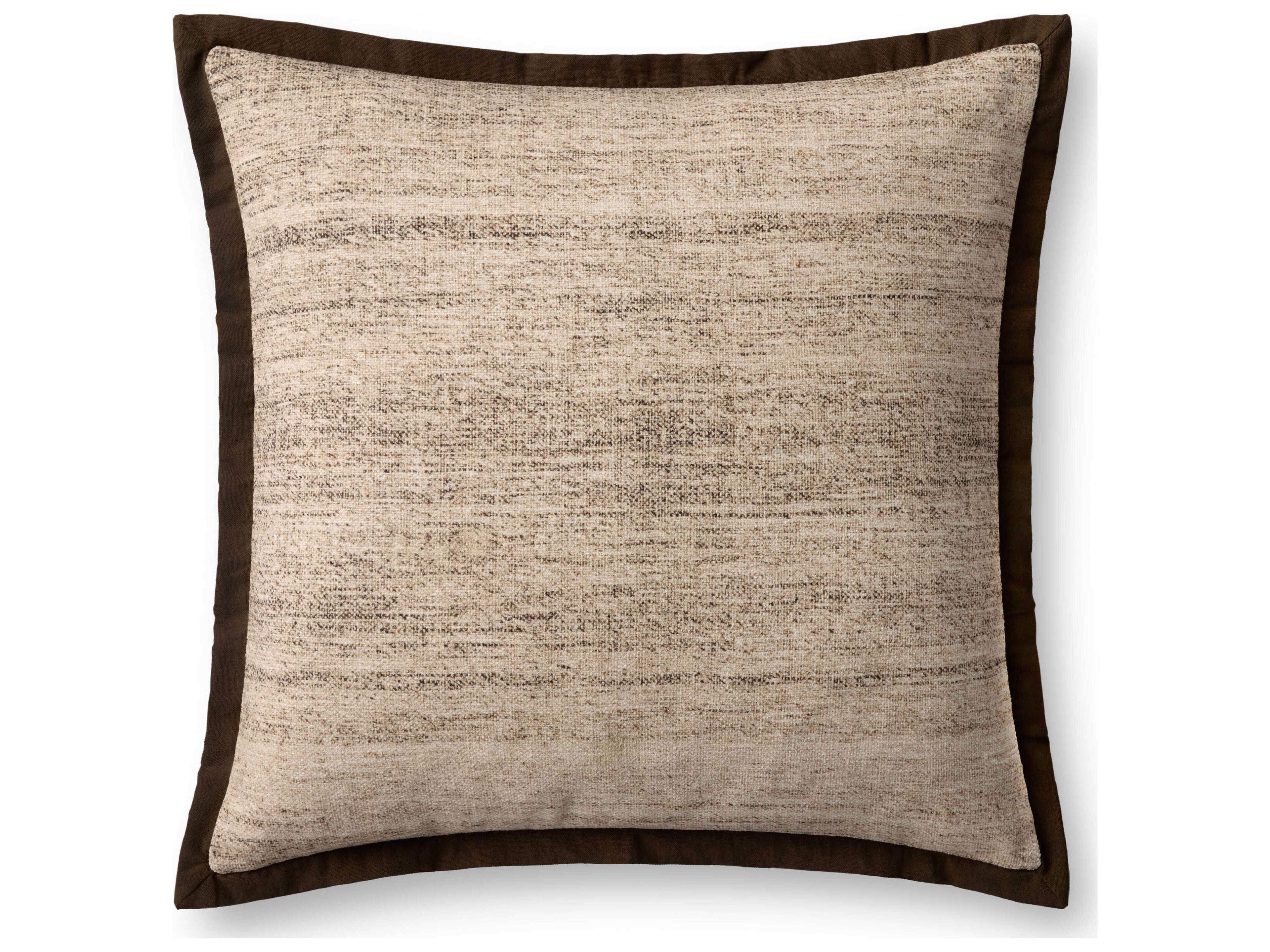 Brown Ivory 22" x 22" Pillow