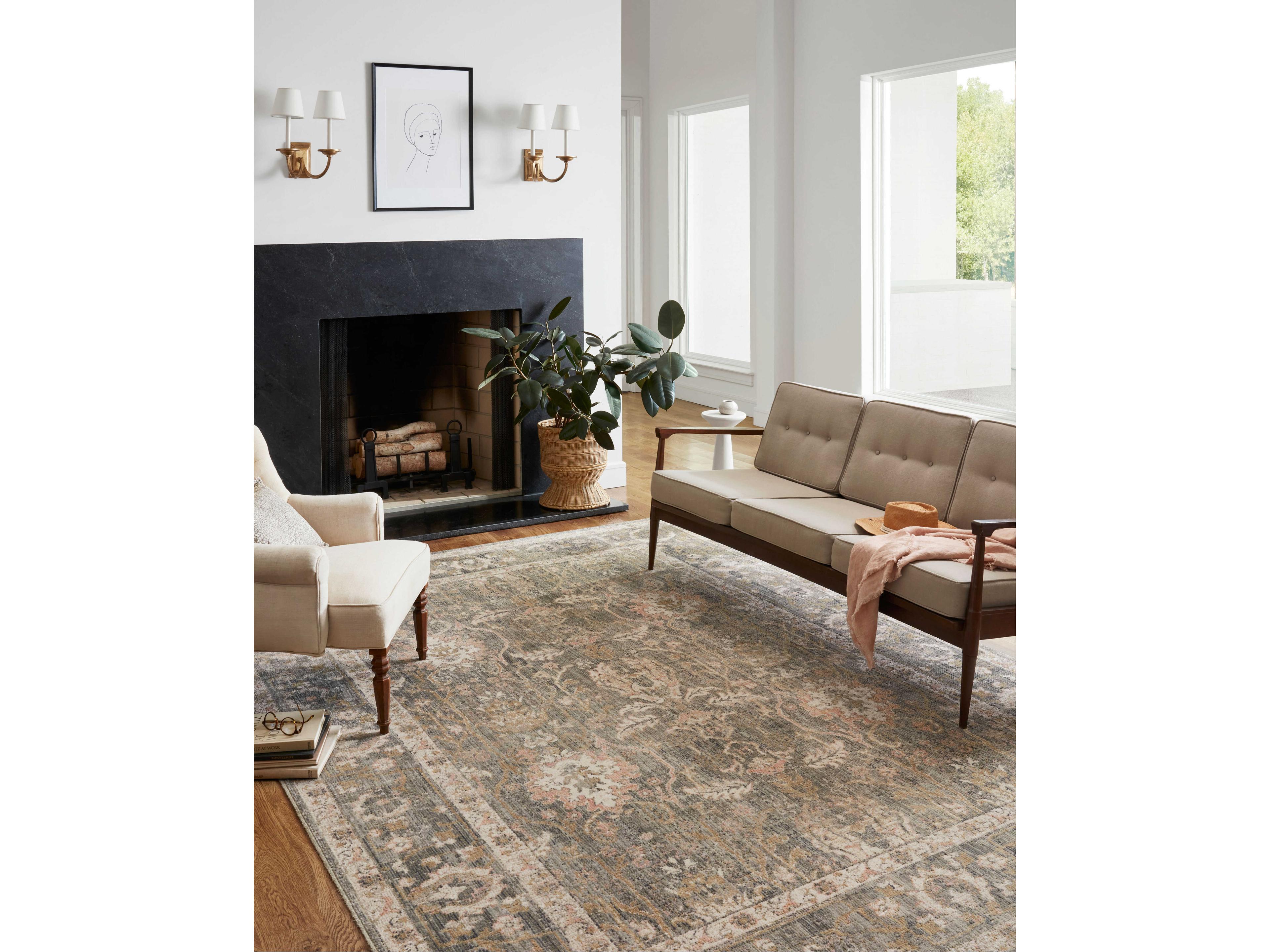 Loloi Rugs Chris Loves Julia Rosemarie Bordered Runner Area Rug