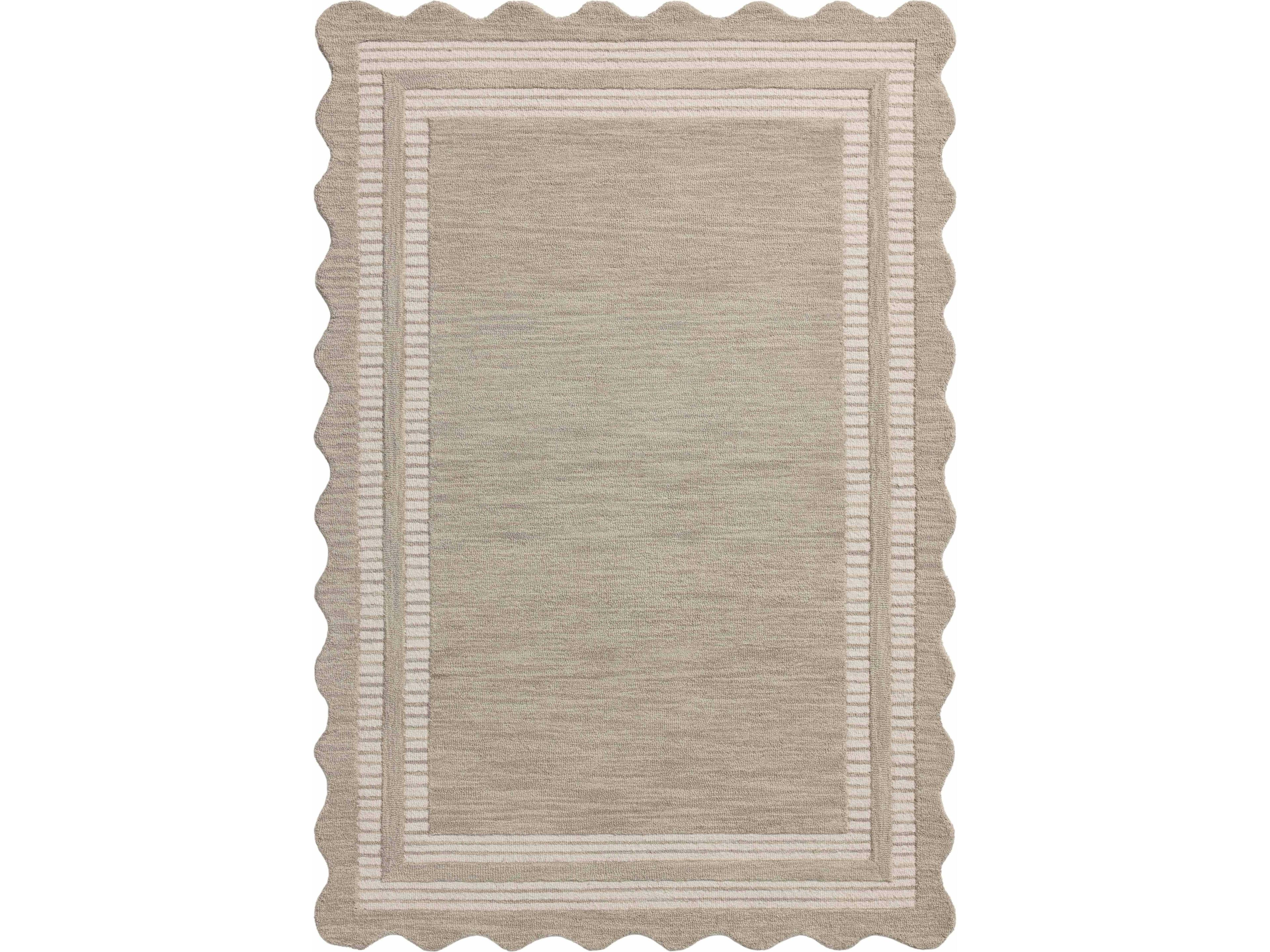 Scottie Area Rug Hand-Tufted Wool Bordered