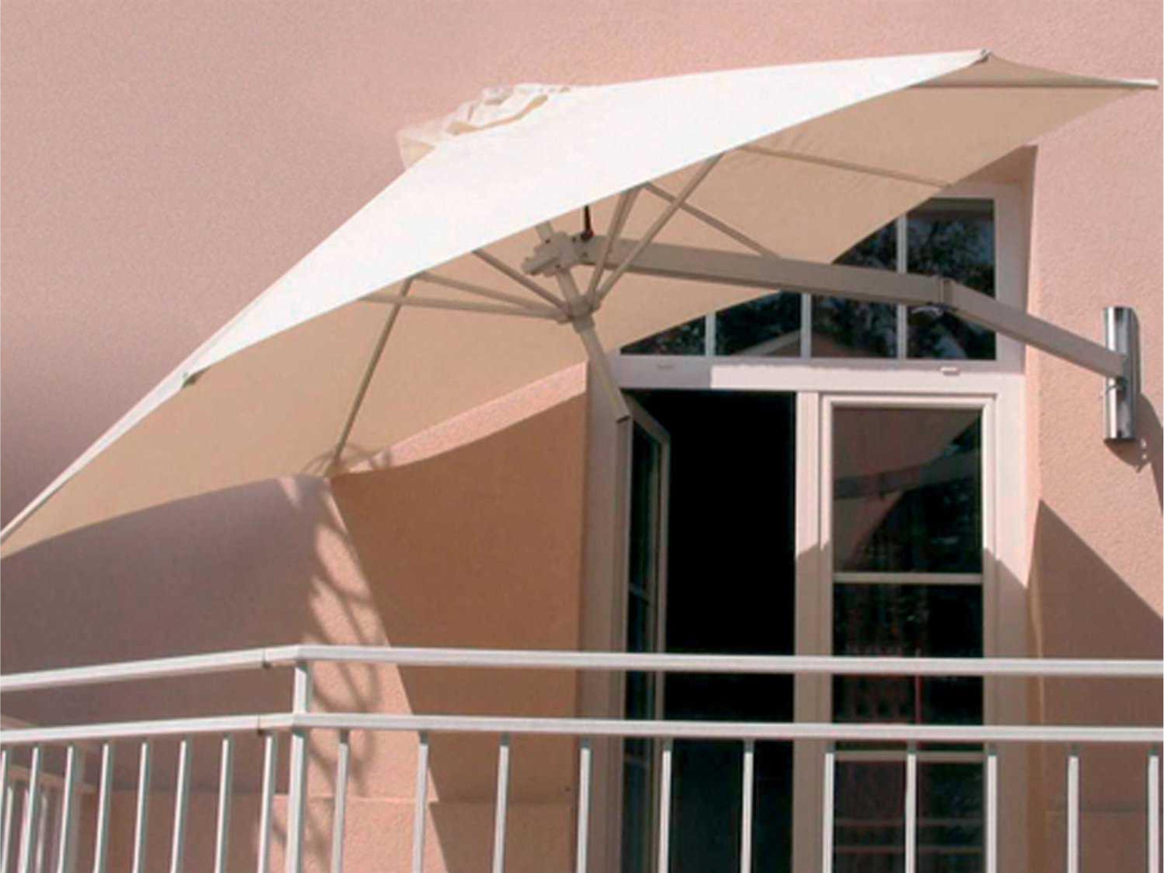 Luxury Patio Umbrellas Paraflex Wallflex 9 Foot Push Lift Tilt Wall Mount Patio Umbrella