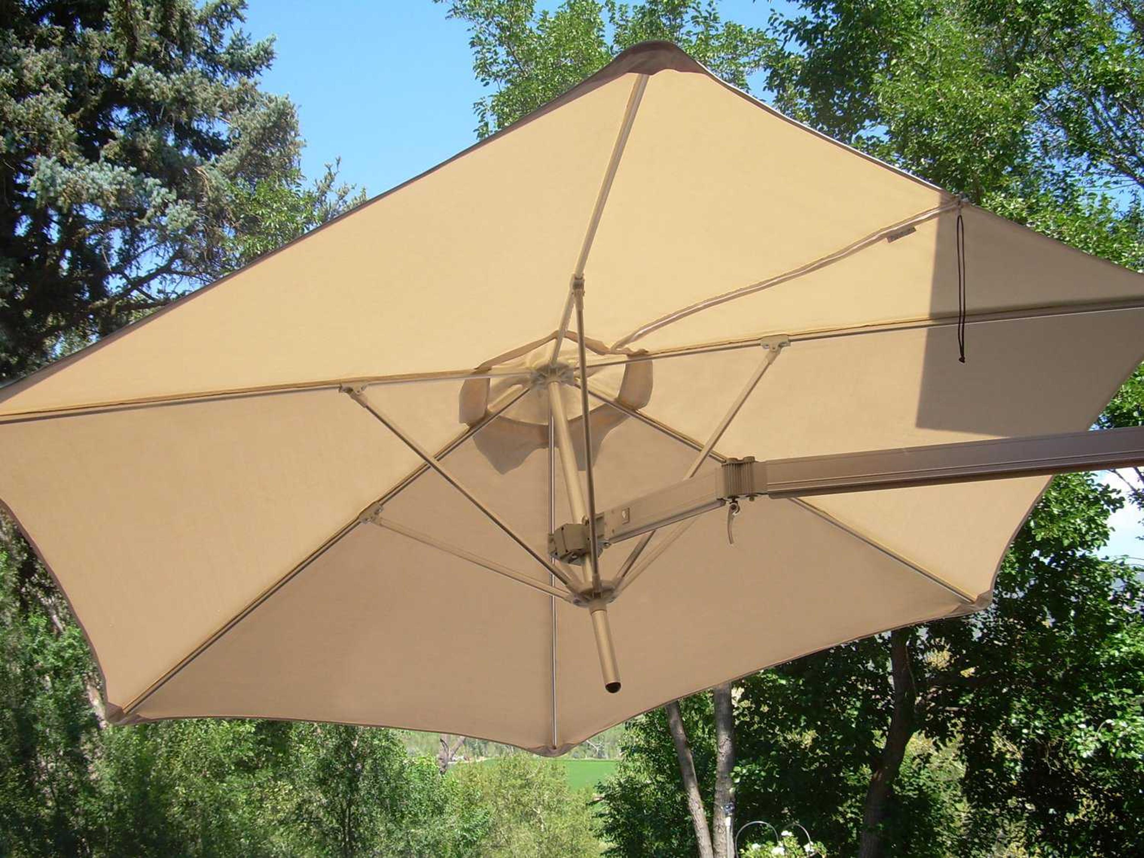 Luxury Patio Umbrellas Paraflex Wallflex 9 Foot Push Lift Tilt Wall Mount Patio Umbrella