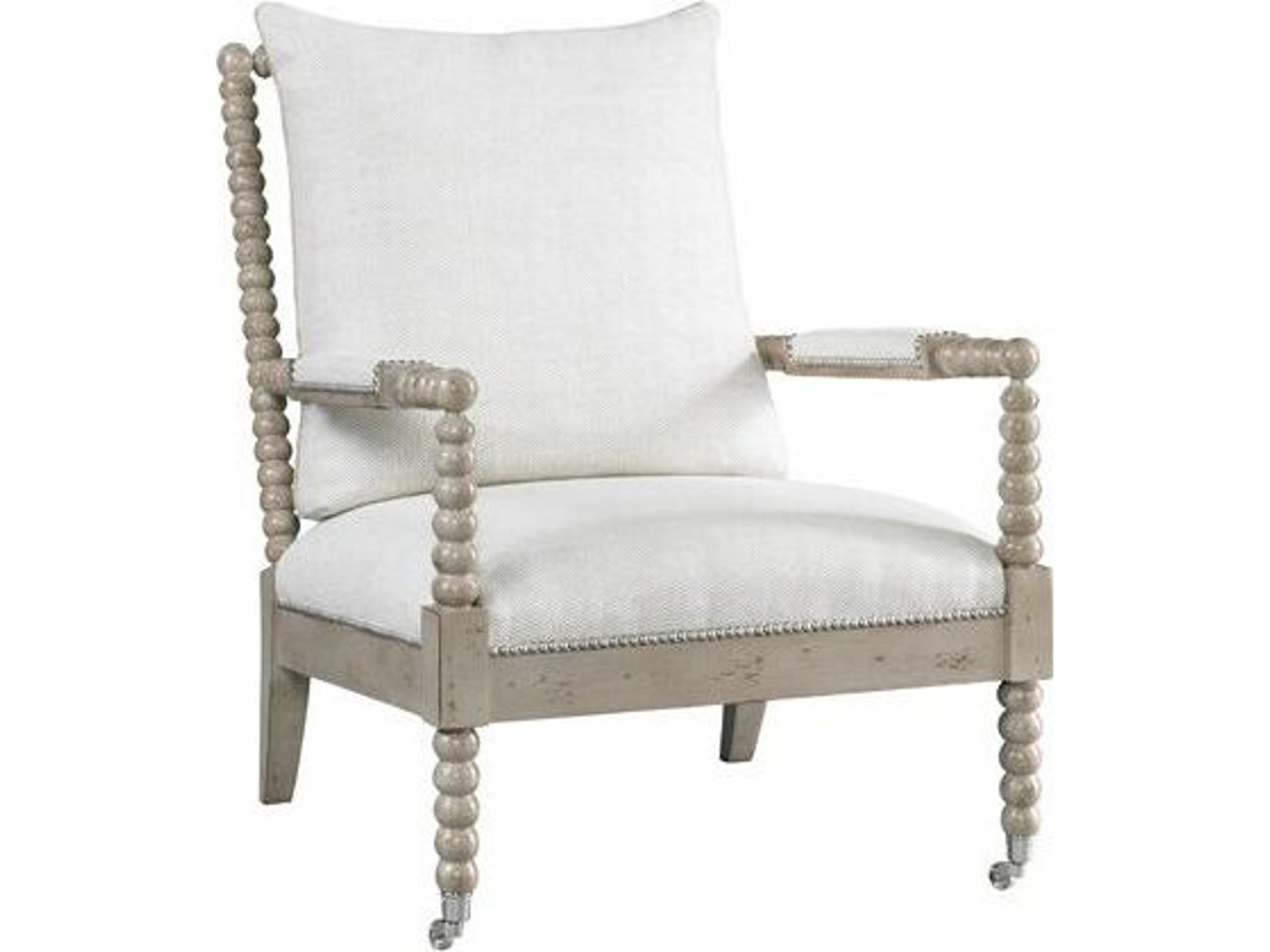 Lillian August Upholstery Jamine Rolling Fabric Accent Chair