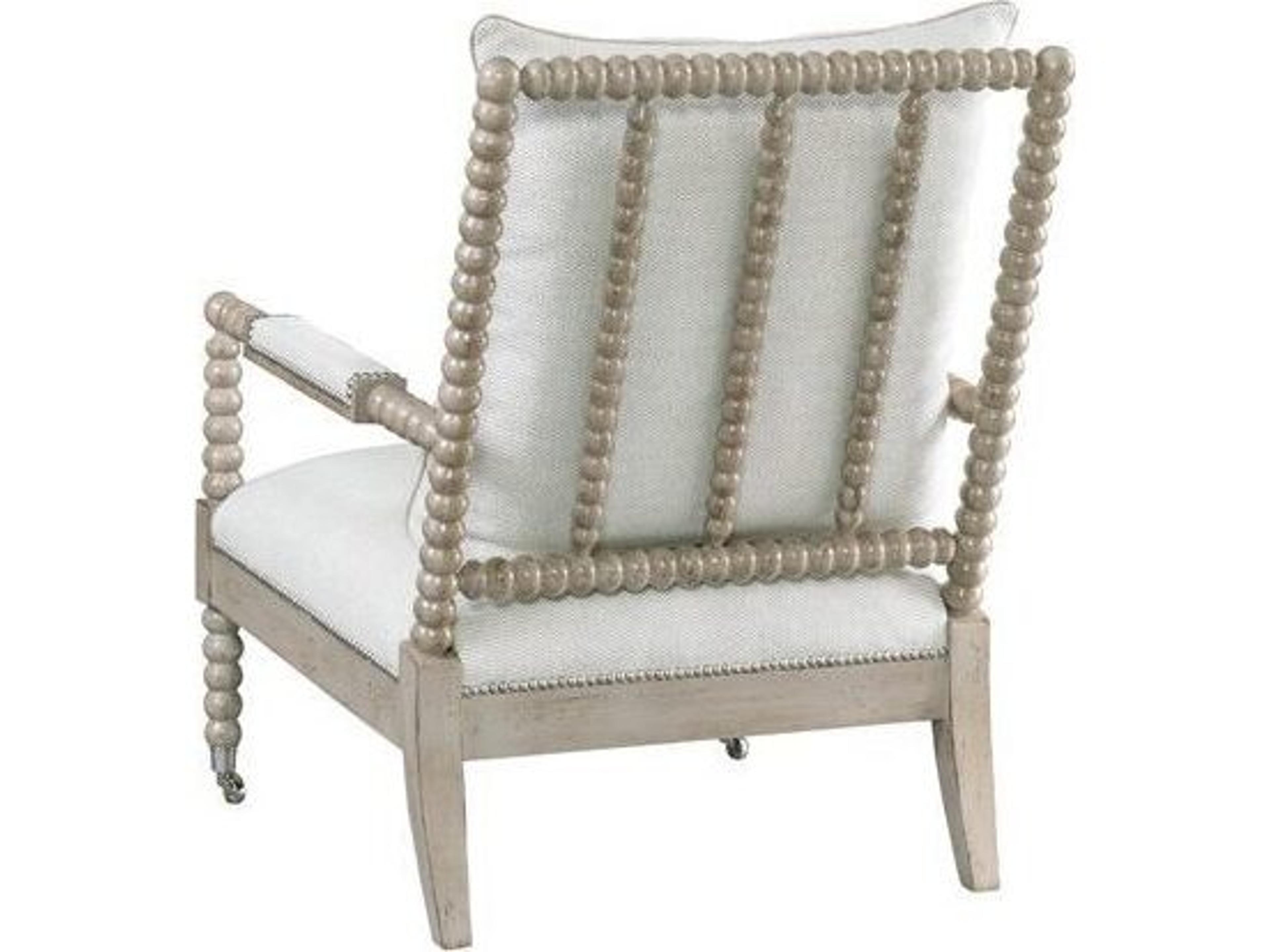 Lillian August Upholstery Jamine Rolling Fabric Accent Chair